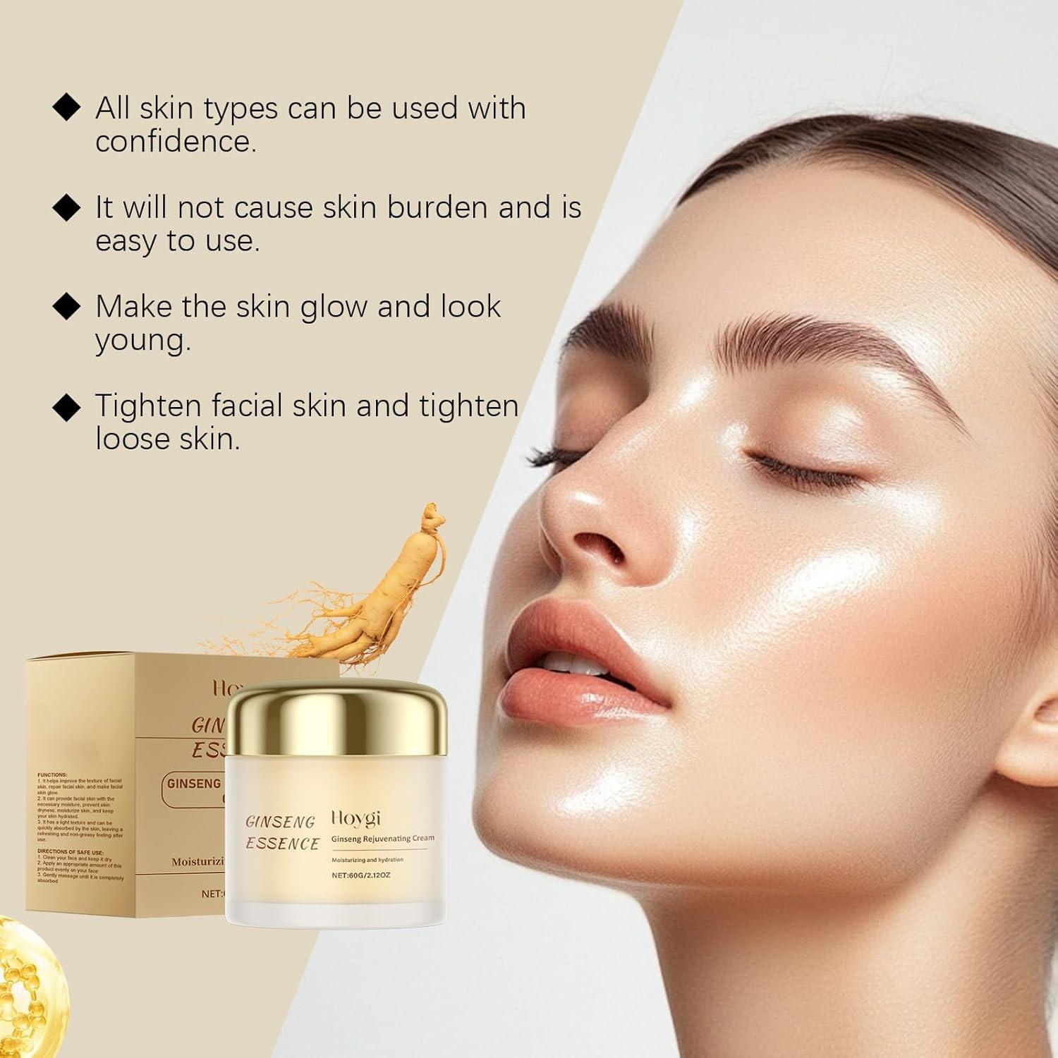 Crema Rejuvenecedora WHHWM con Ginseng y Ácido Hialurónico 60 g