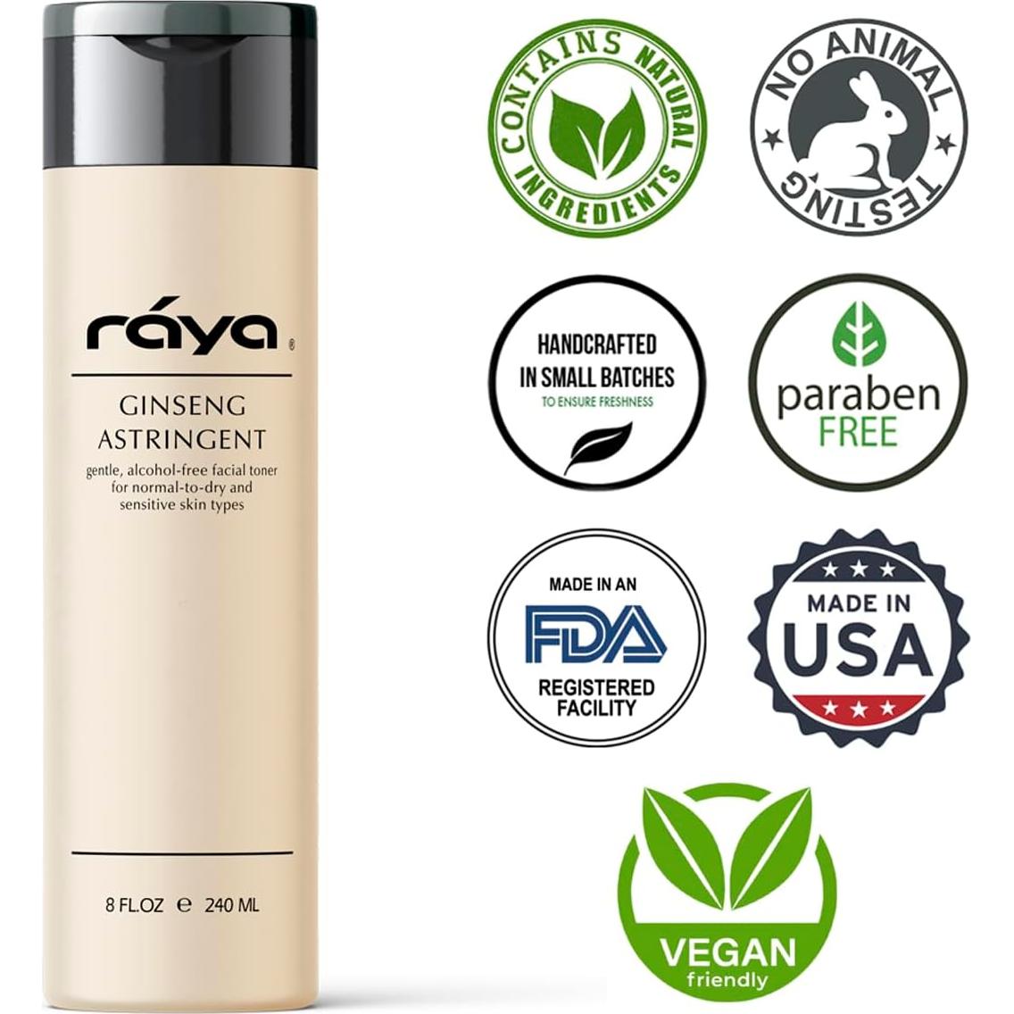 Tónico Astringente Ginseng RAYA 177 ml - Ácido Glicólico Piel Seca