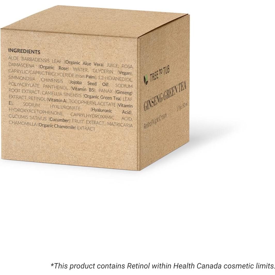 Crema Hidratante Antiarrugas Tree to Tub 48g Retinol Ácido Hialurónico