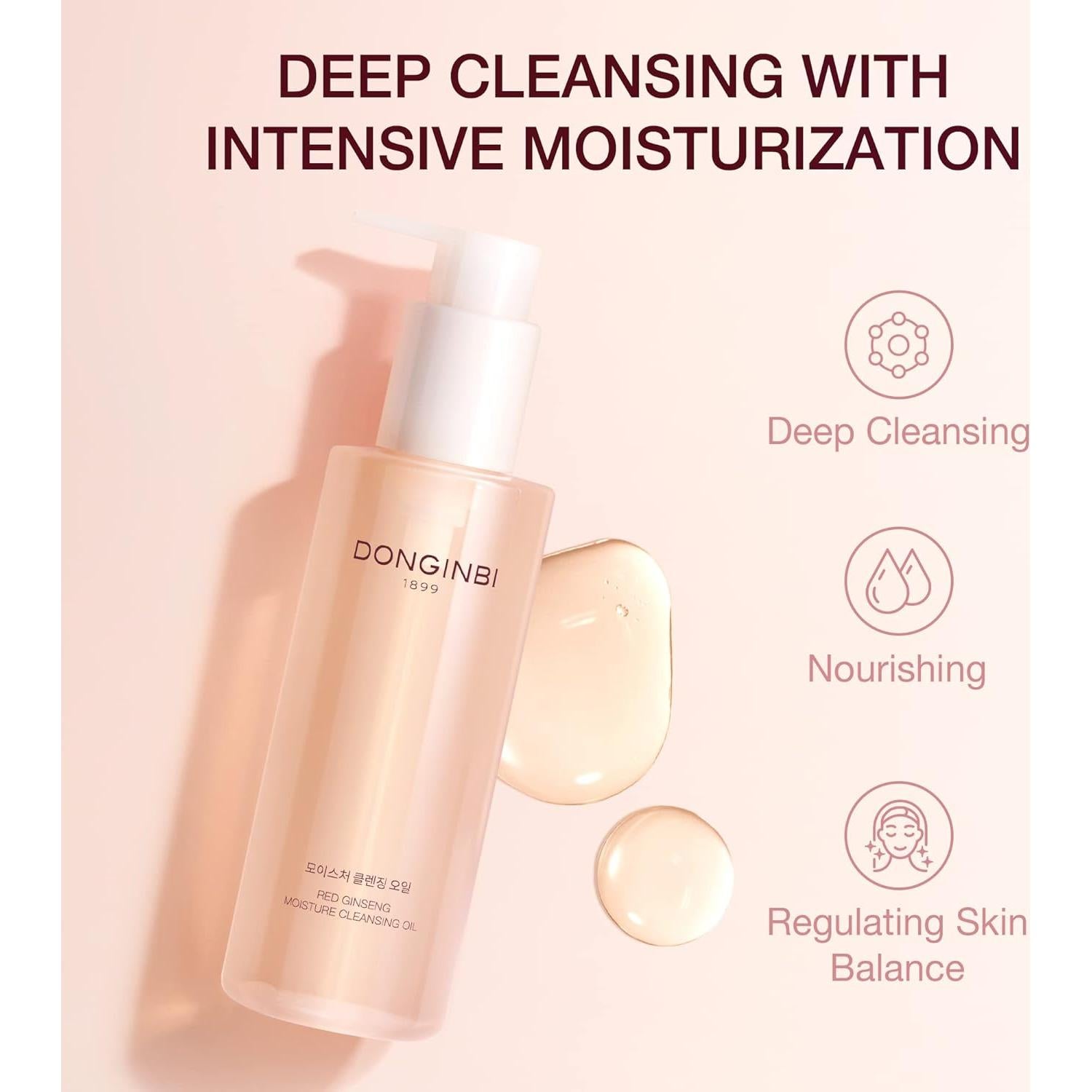 Aceite Limpiador Hidratante DONGINBI 200ml - Ginseng Rojo Coreano