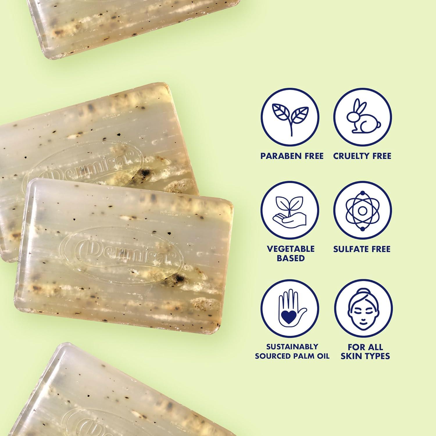 Barra de Jabón de Té Verde Dermisa | Exfoliación Suave 85g | 2 Paquetes