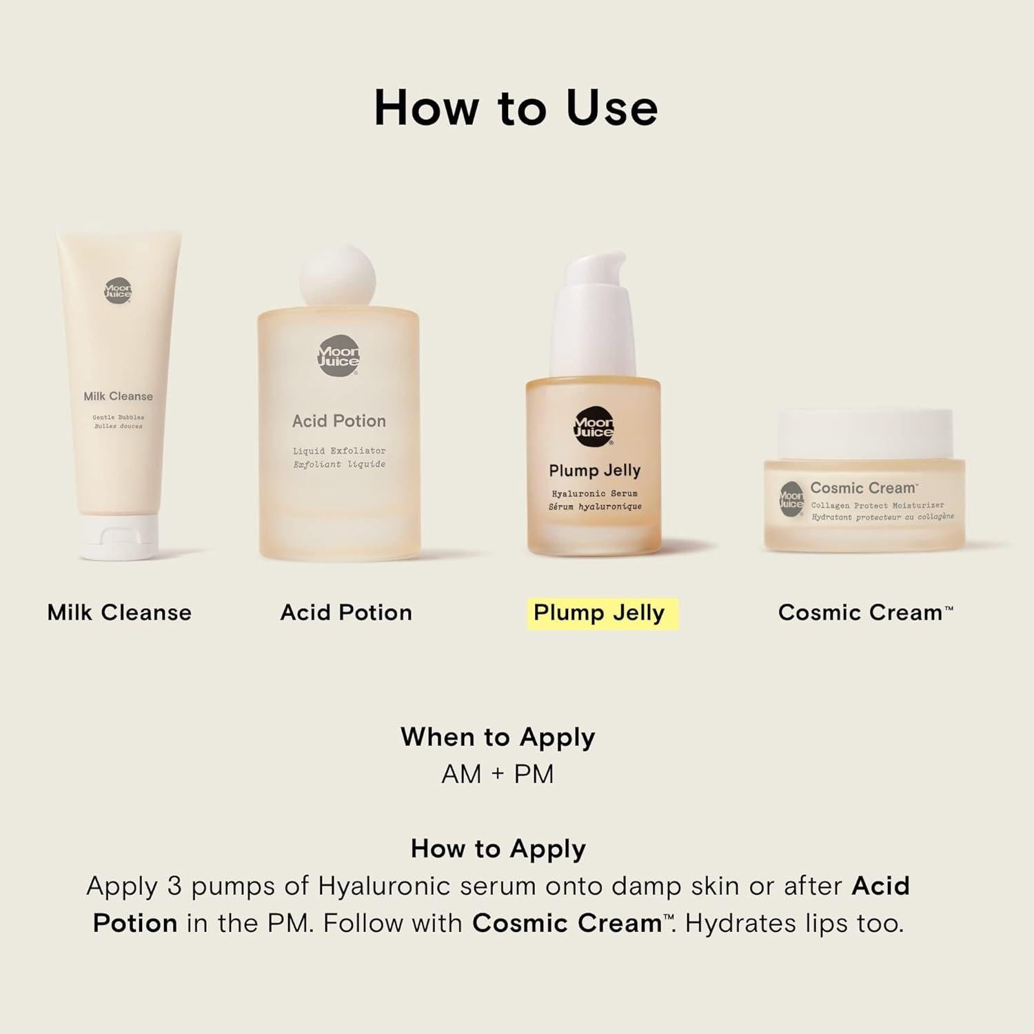 Suero Hialurónico Plump Jelly Moon Juice - 140g Hidratante