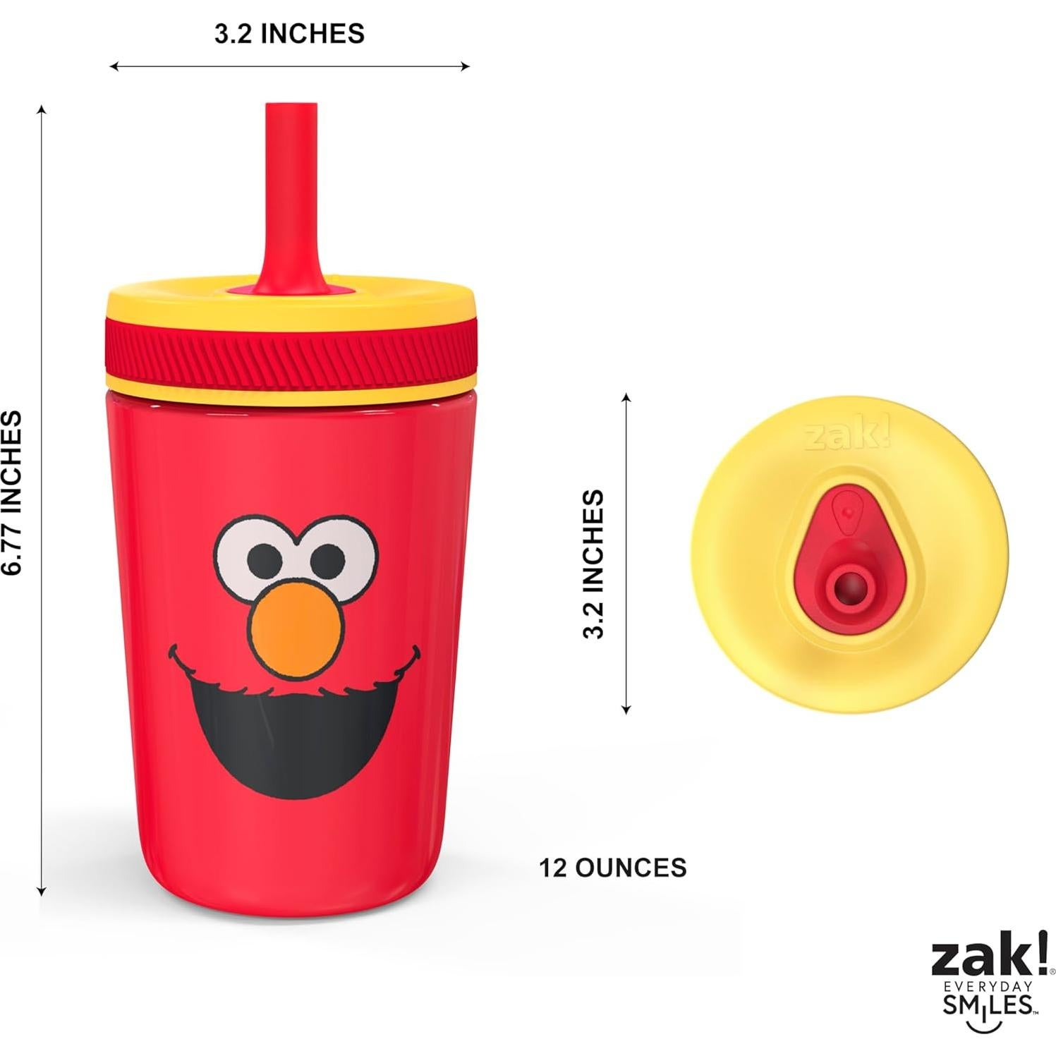 Taza Sippy 12oz Zak Designs Elmo Acero Inoxidable Aislada