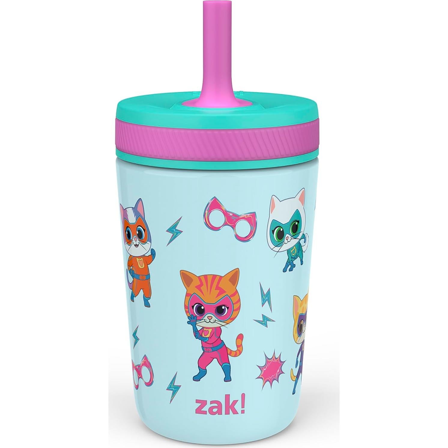 Vaso SuperKitties Zak Designs 12 oz Aislado y a Prueba de Fugas