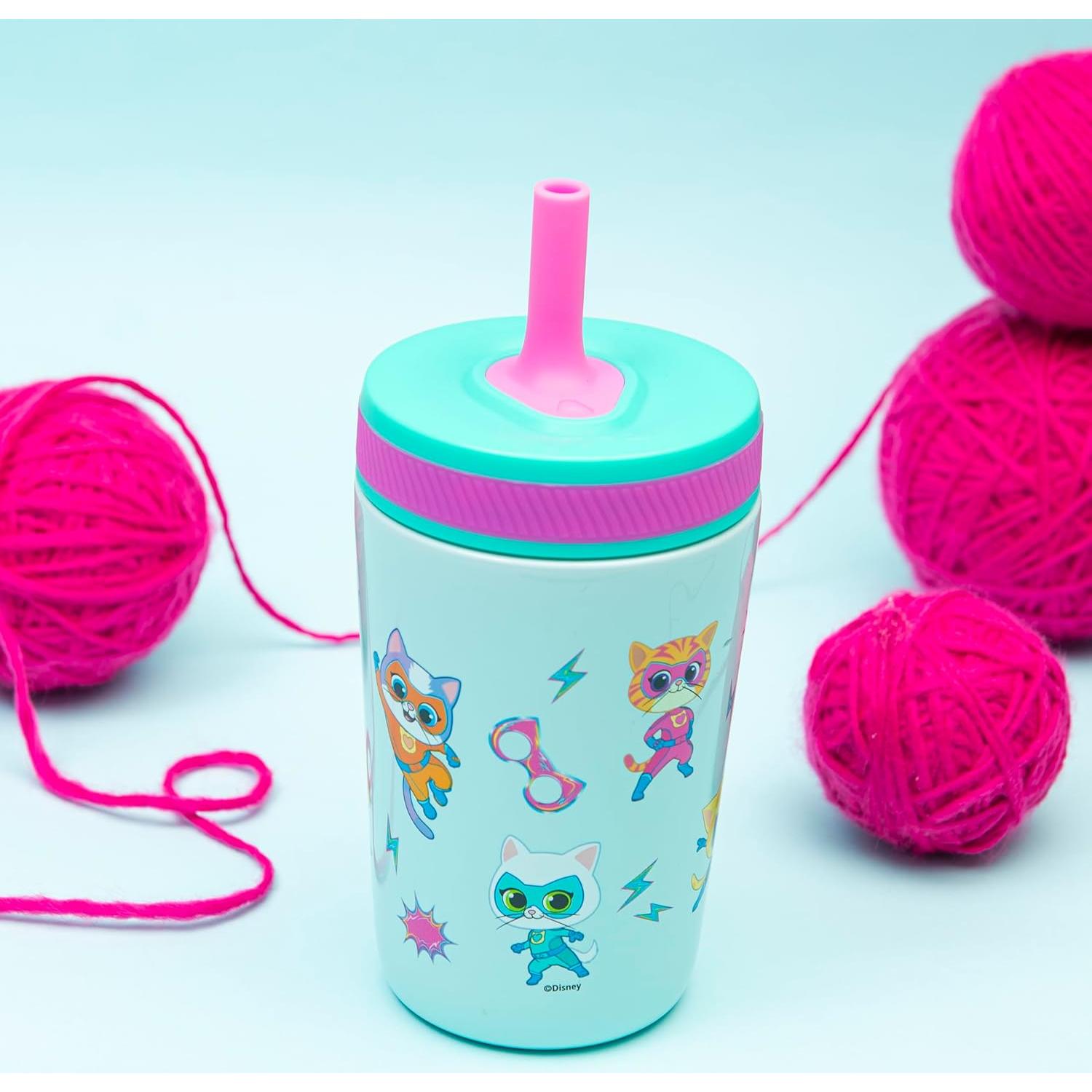 Vaso SuperKitties Zak Designs 12 oz Aislado y a Prueba de Fugas