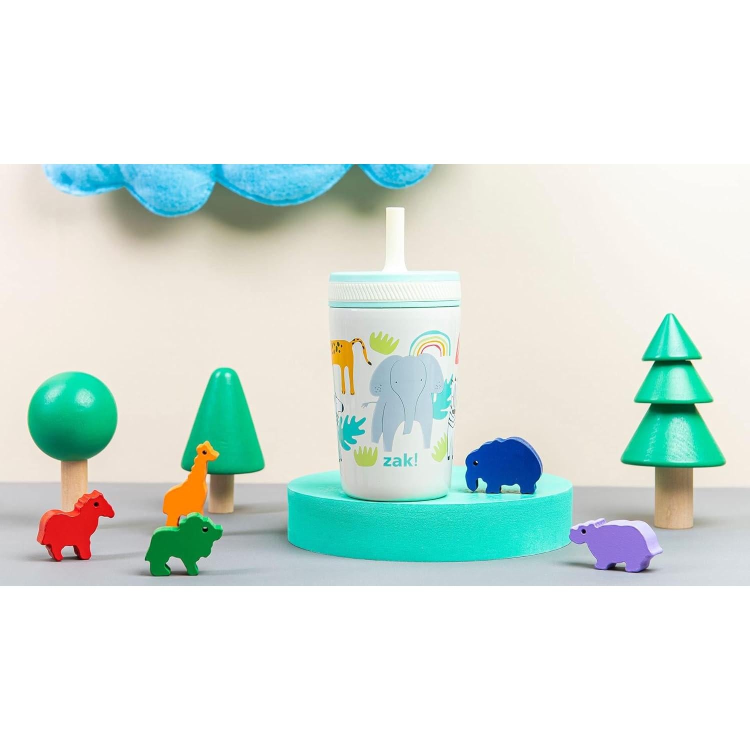 Taza Infantil Zak Designs 12oz Acero Inoxidable Safari