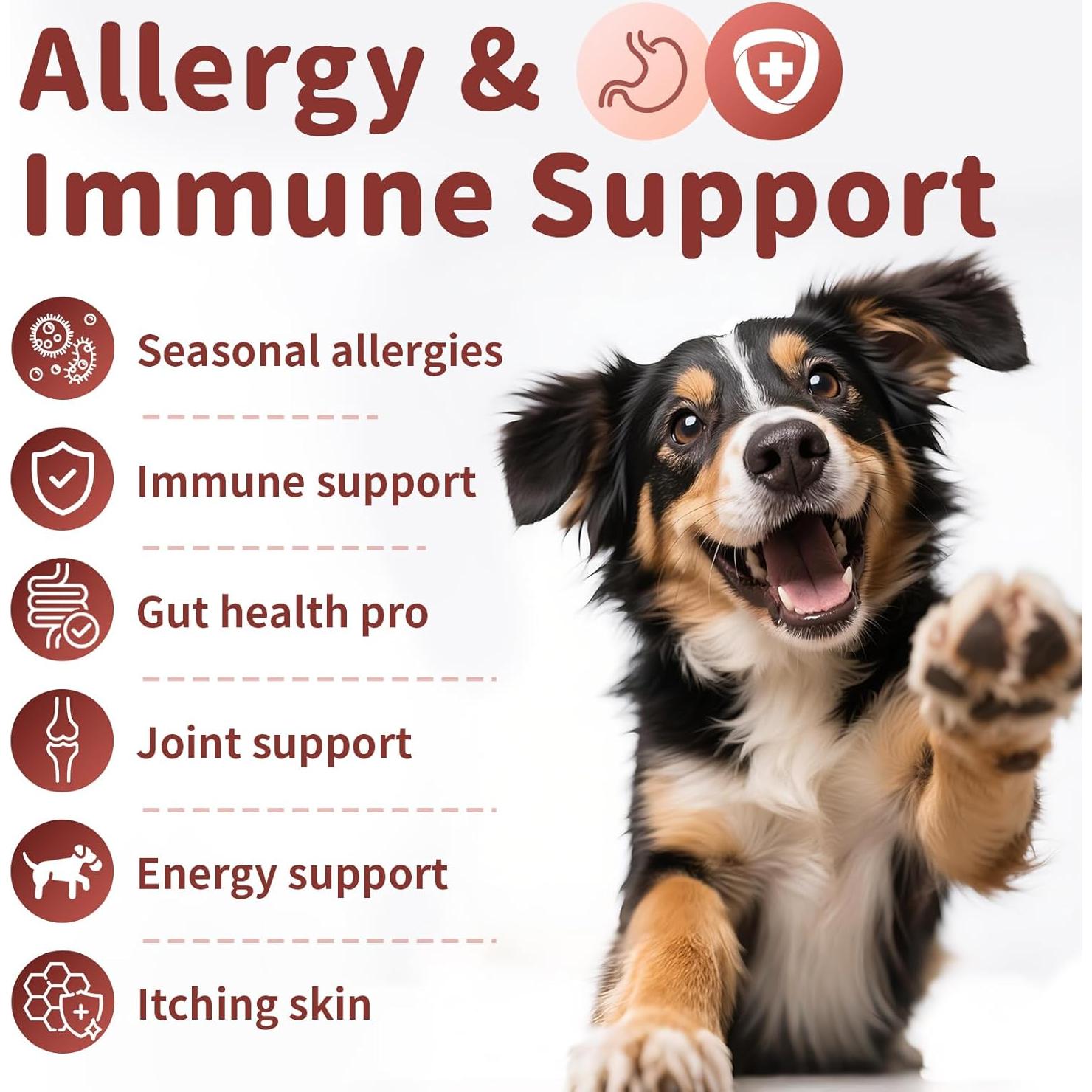 Masticables para Alergias en Perros POPPAW - 90 Unidades Sabor Tocino