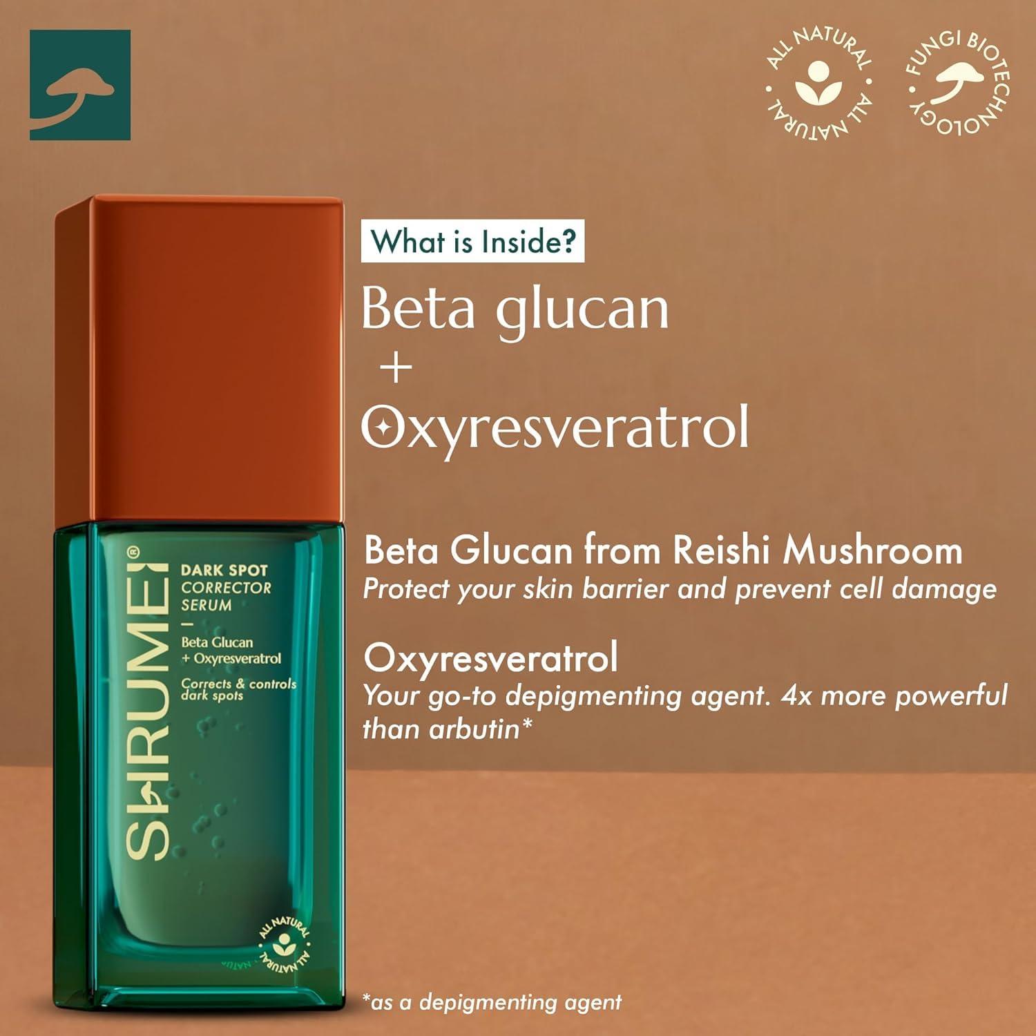 Suero Corrector de Manchas Oscuras Shrumei 30ml - Natural y No Irritante