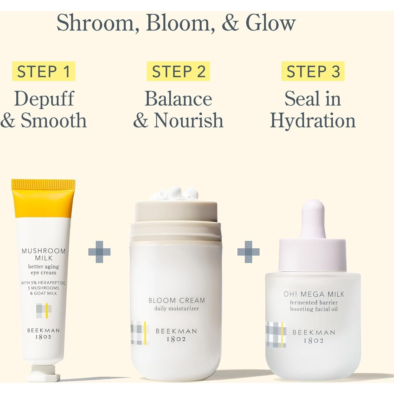 Crema para Ojos Beekman 1802 - Leche de Cabra y Champiñones 17.8g