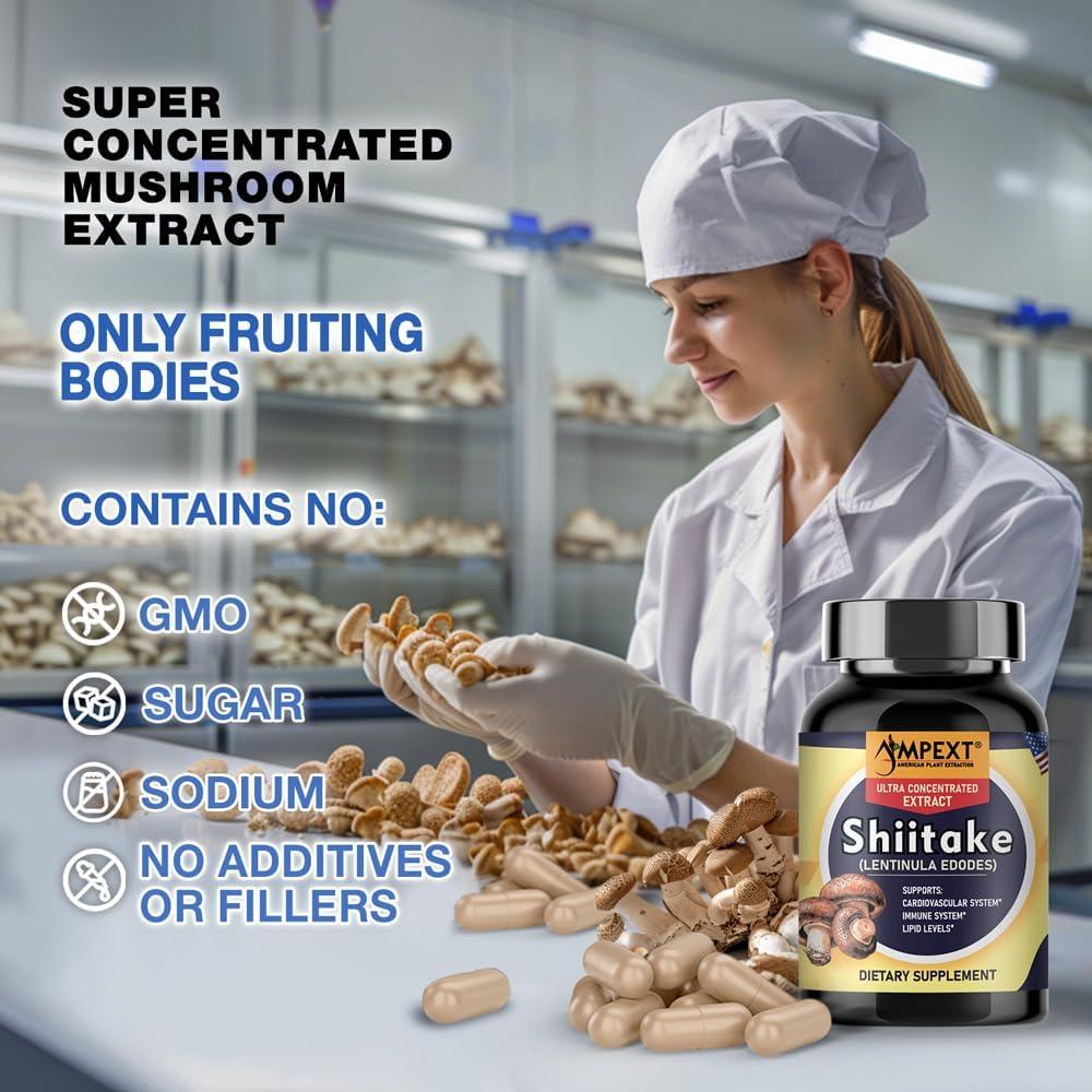 Extracto de Champiñón Shiitake AMPEXT 90 Cápsulas Veganas