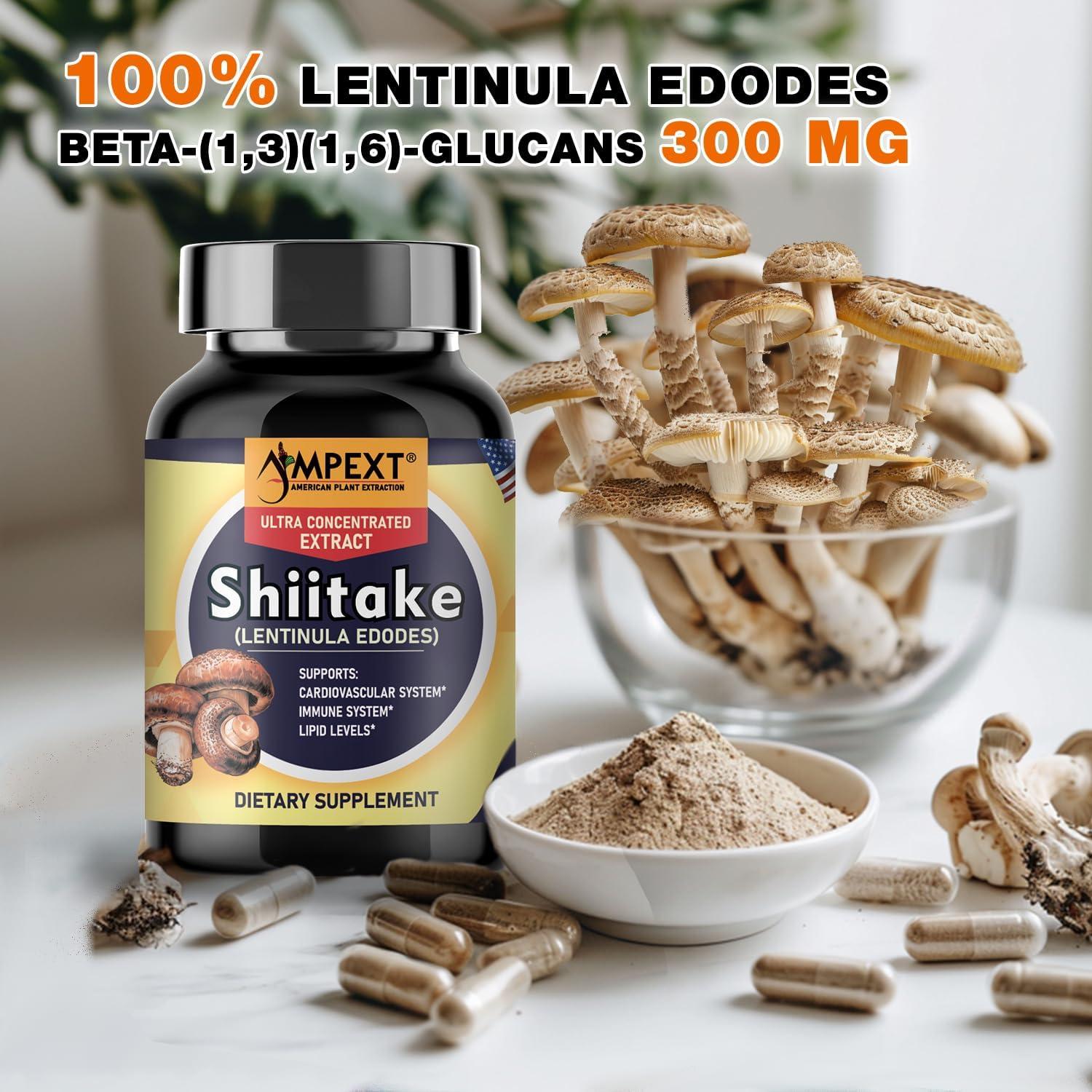 Extracto de Champiñón Shiitake AMPEXT 90 Cápsulas Veganas