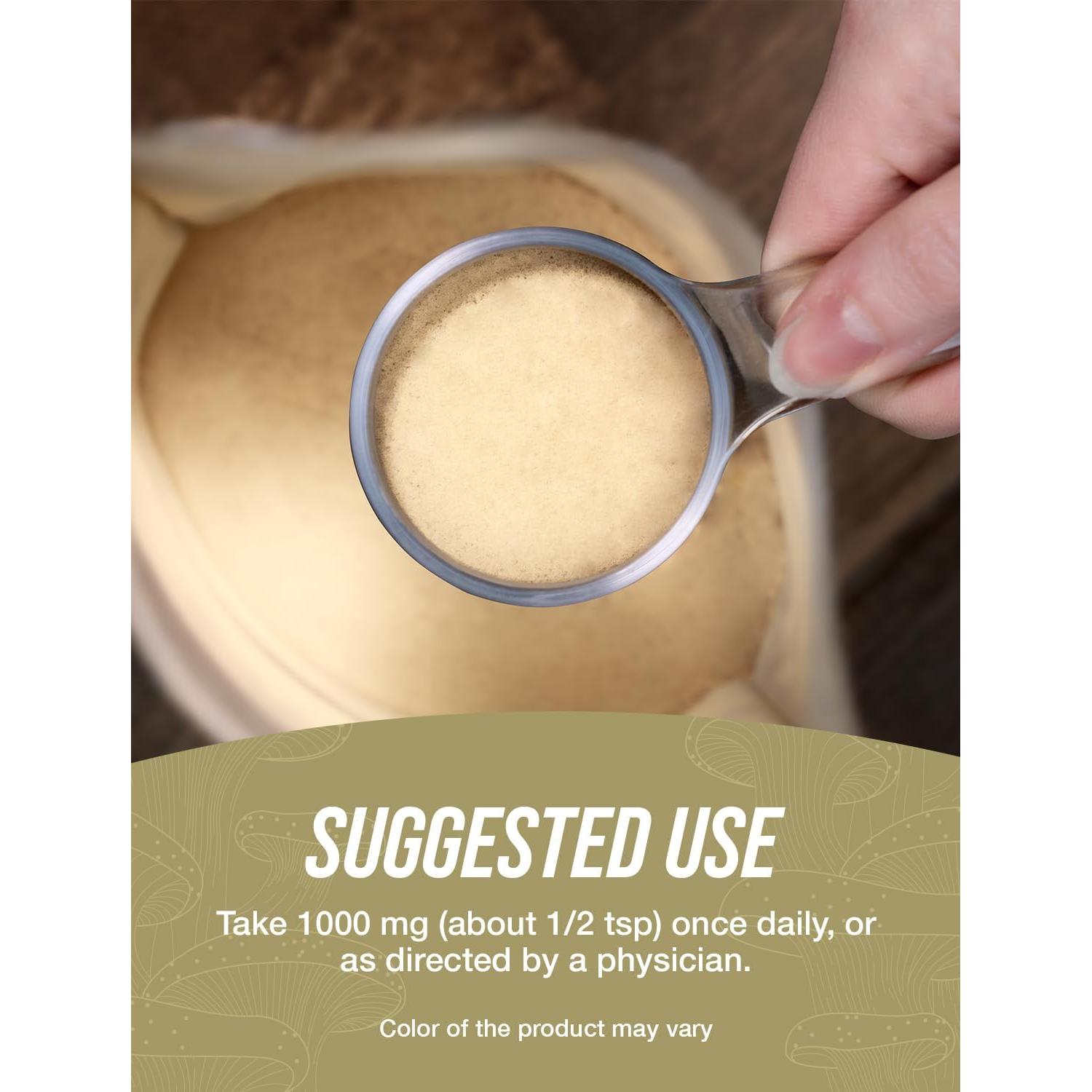 Extracto de Champiñón Shiitake en Polvo BulkSupplements 100g