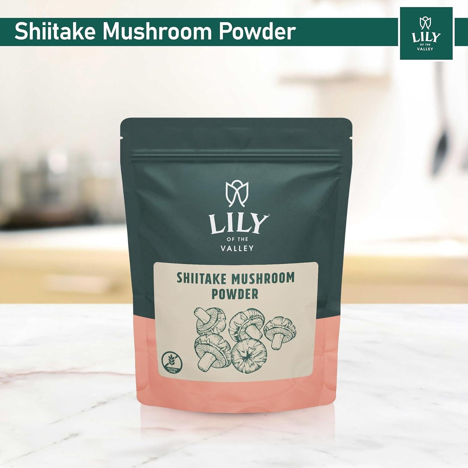Polvo de Champiñón Shiitake LIRIO DEL VALLE 226g - Sabor Umami
