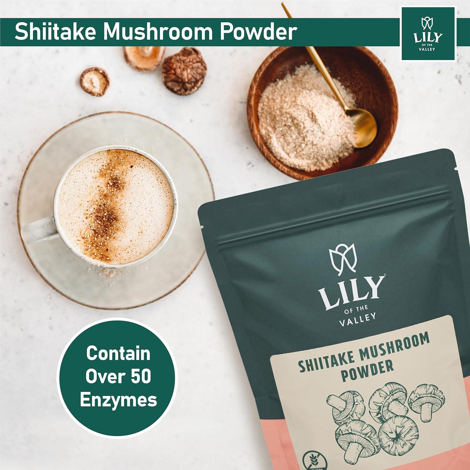 Polvo de Champiñón Shiitake LIRIO DEL VALLE 226g - Sabor Umami