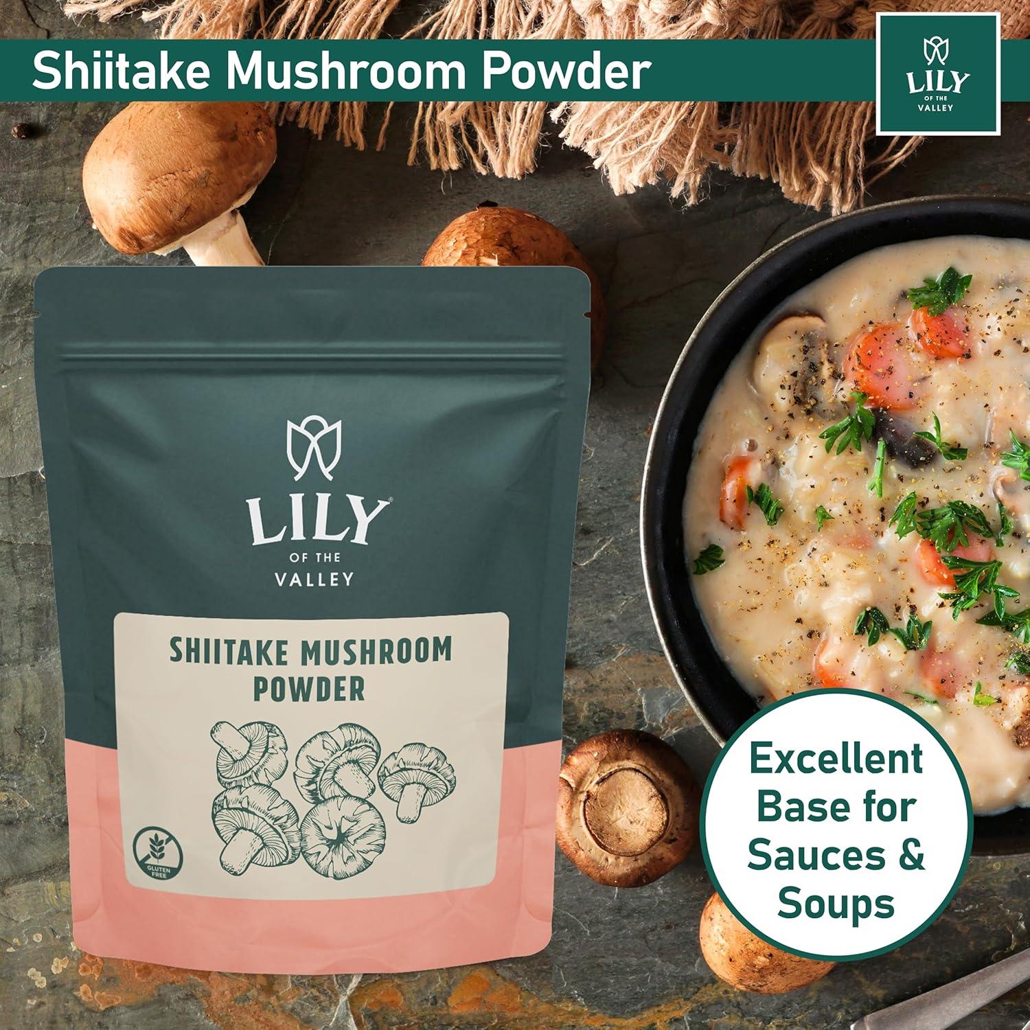 Polvo de Champiñón Shiitake LIRIO DEL VALLE 226g - Sabor Umami
