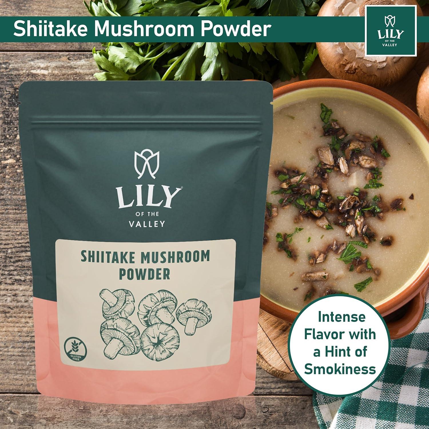 Polvo de Champiñón Shiitake LIRIO DEL VALLE 226g - Sabor Umami