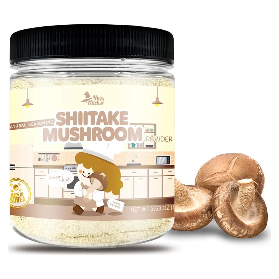 Polvo de Hongo Shiitake 100% Puro Nice Witch's 100g - Sabor Umami