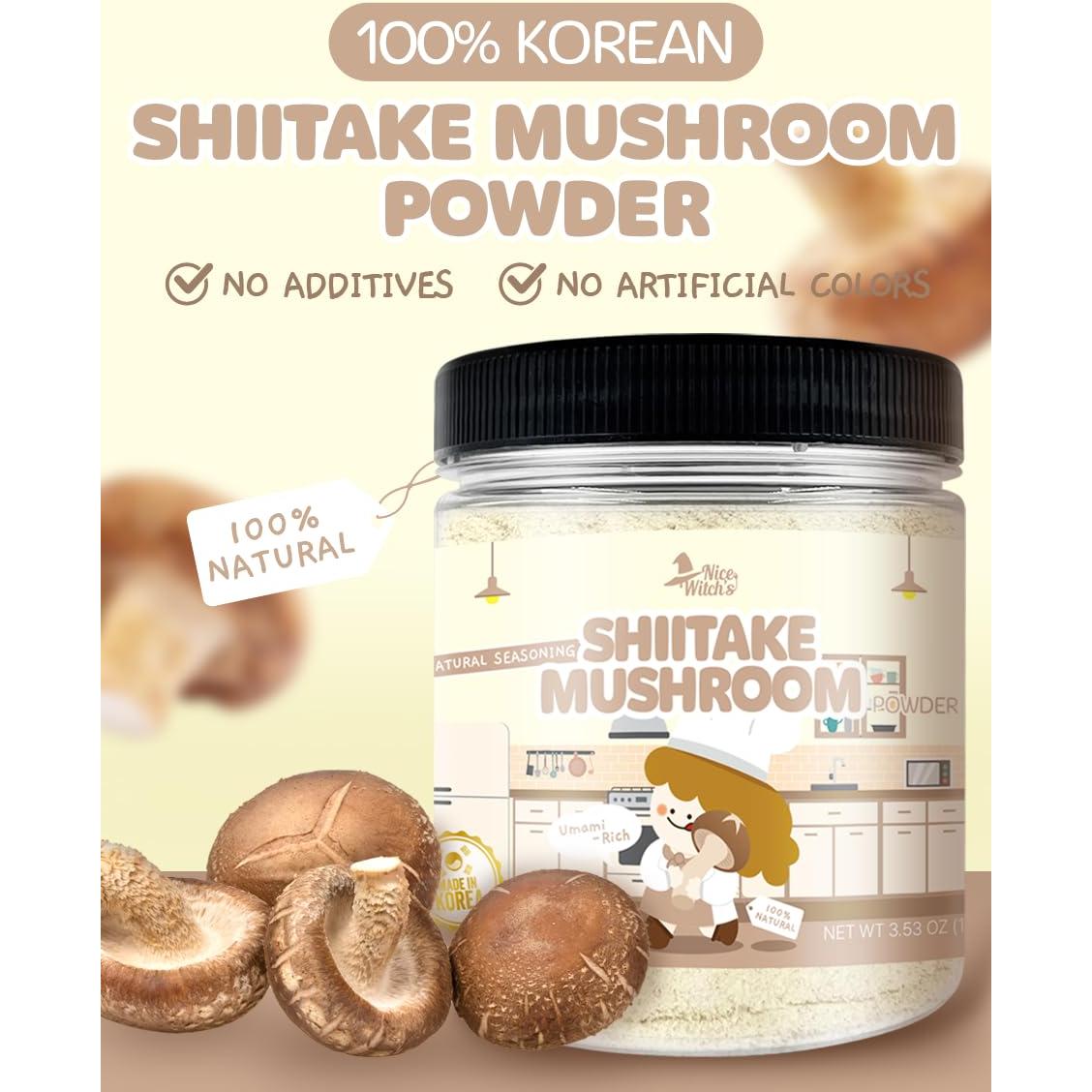 Polvo de Hongo Shiitake 100% Puro Nice Witch's 100g - Sabor Umami