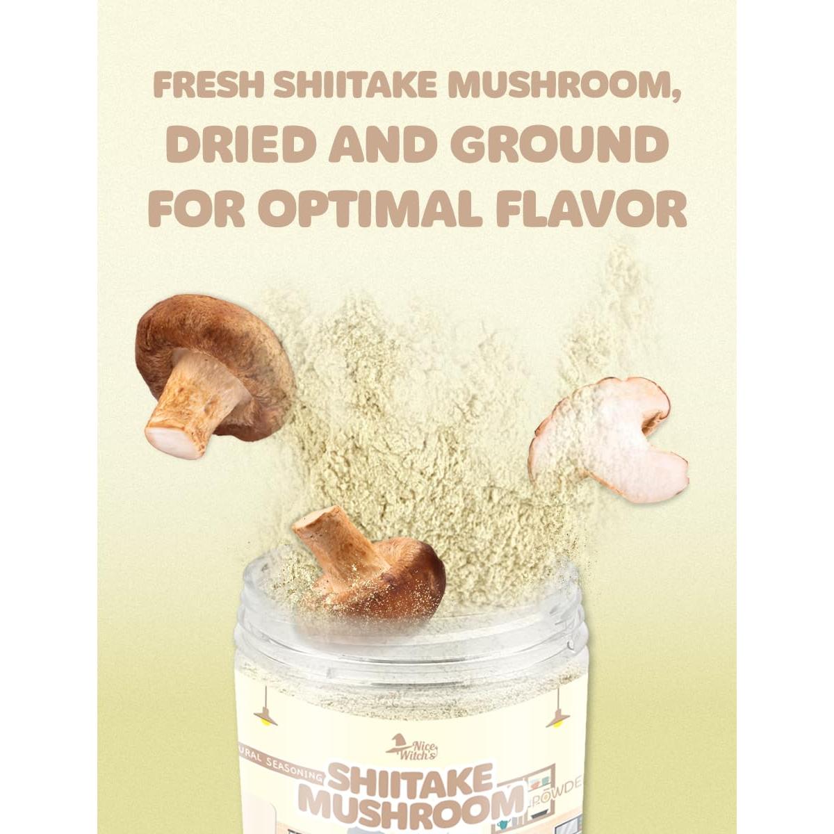 Polvo de Hongo Shiitake 100% Puro Nice Witch's 100g - Sabor Umami