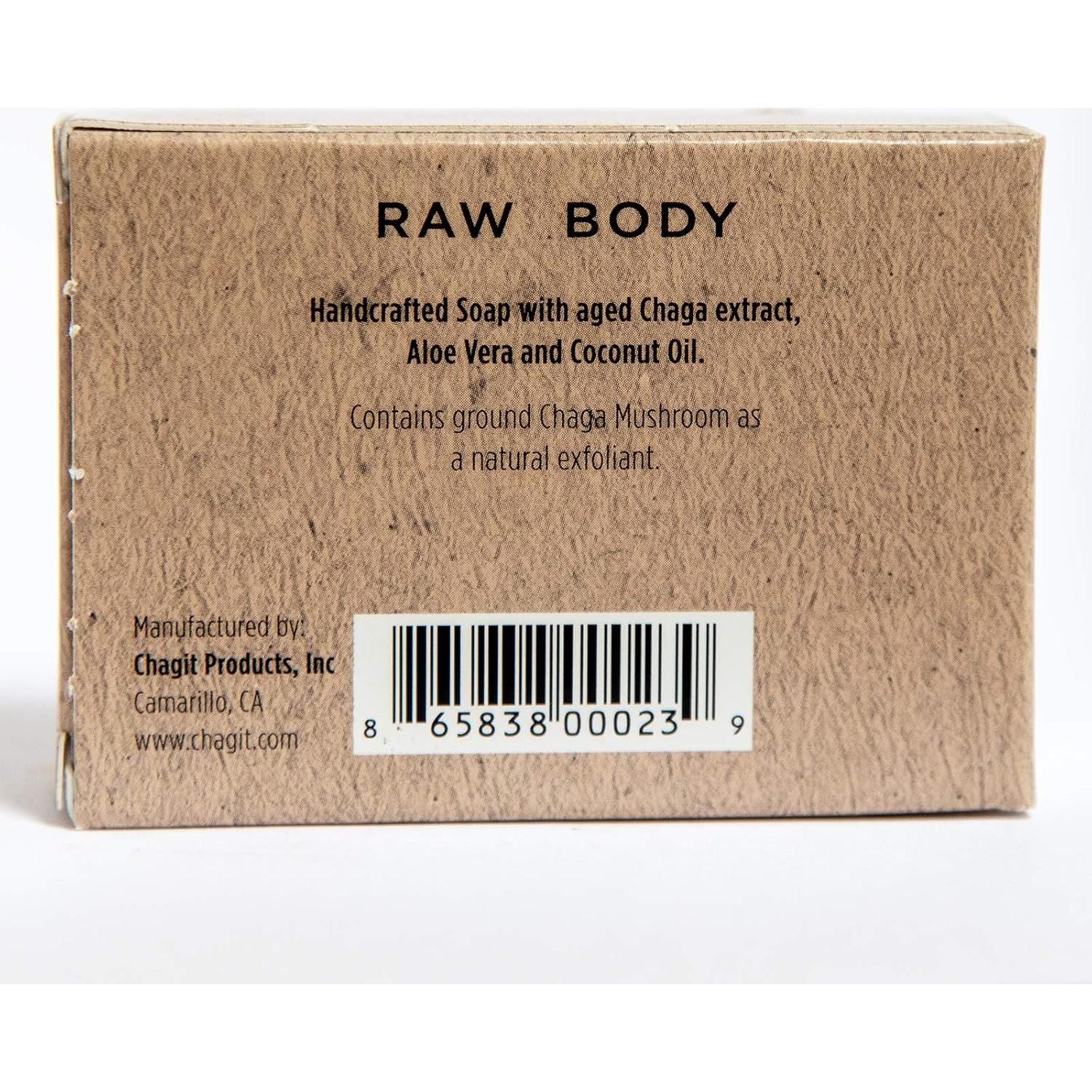 Jabón Natural Chaga Raw Body 141.75g - Hecho a Mano