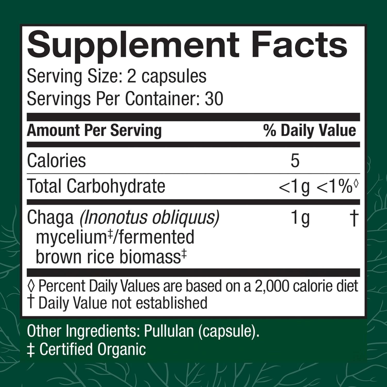 Cápsulas de Chaga Host Defense - Suplemento Inmunológico 60 Unidades