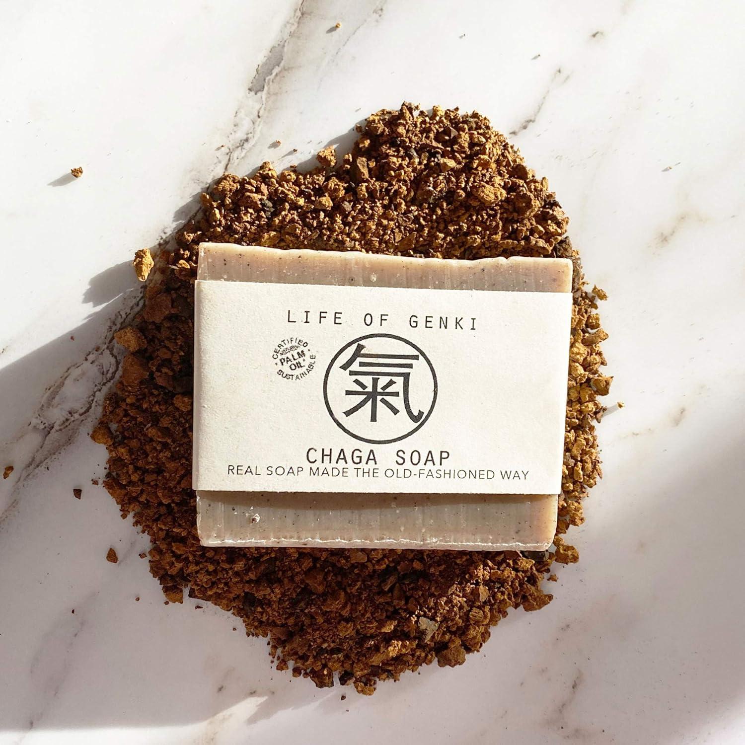 Jabones de Chaga Veganos Life of Genki - Pack de 3 - 100% Natural