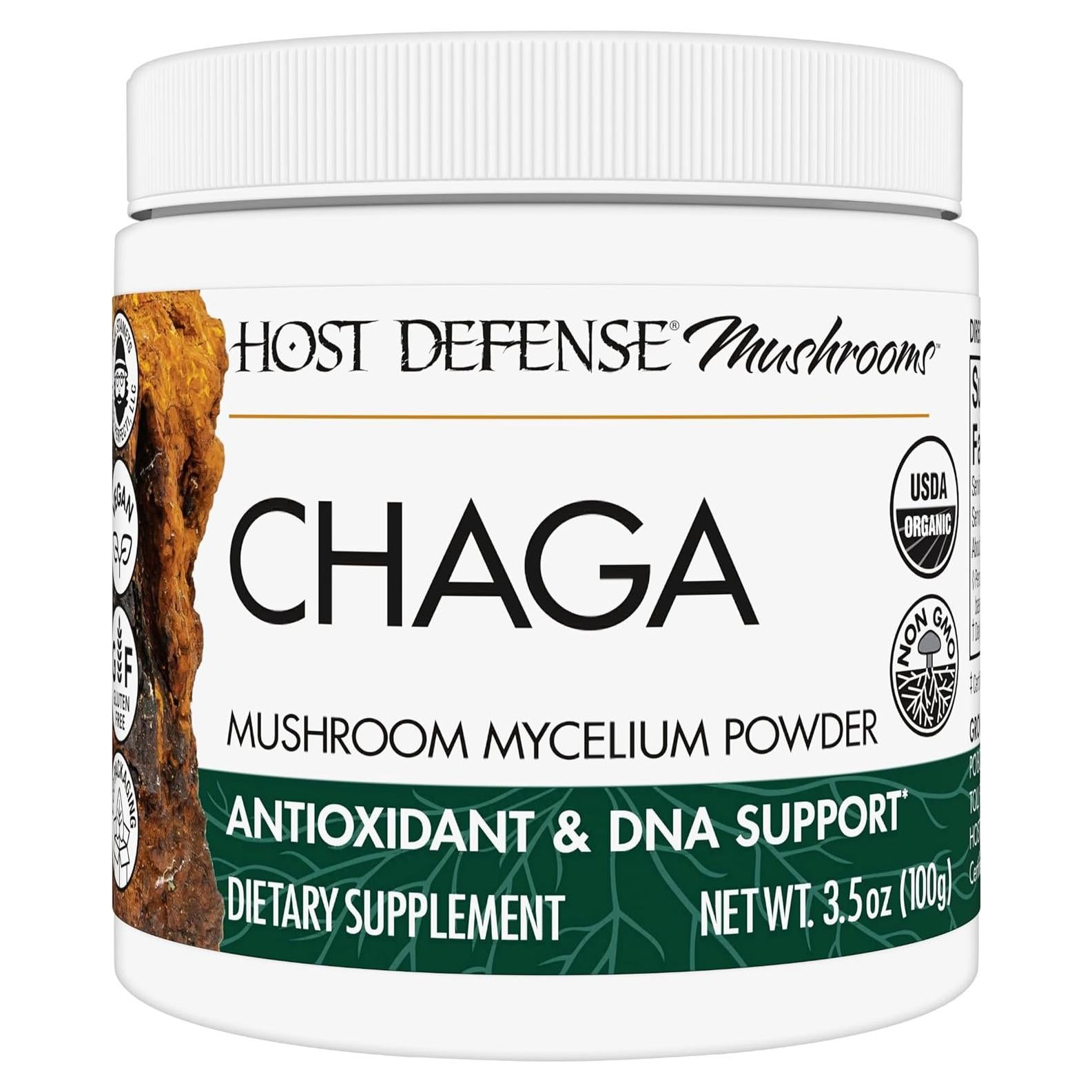 Polvo de Chaga Host Defense 99.22 g - Suplemento Inmunológico