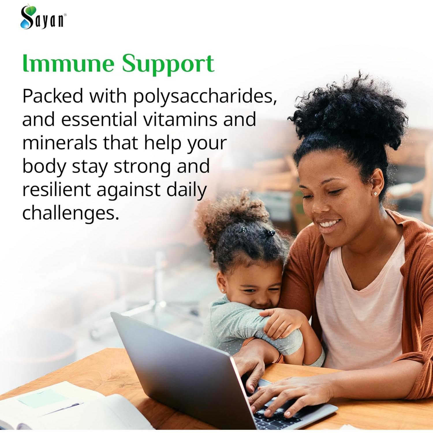 Extracto de Hongo Chaga Sayan - 90 Cápsulas 420mg - Antioxidante Vegano