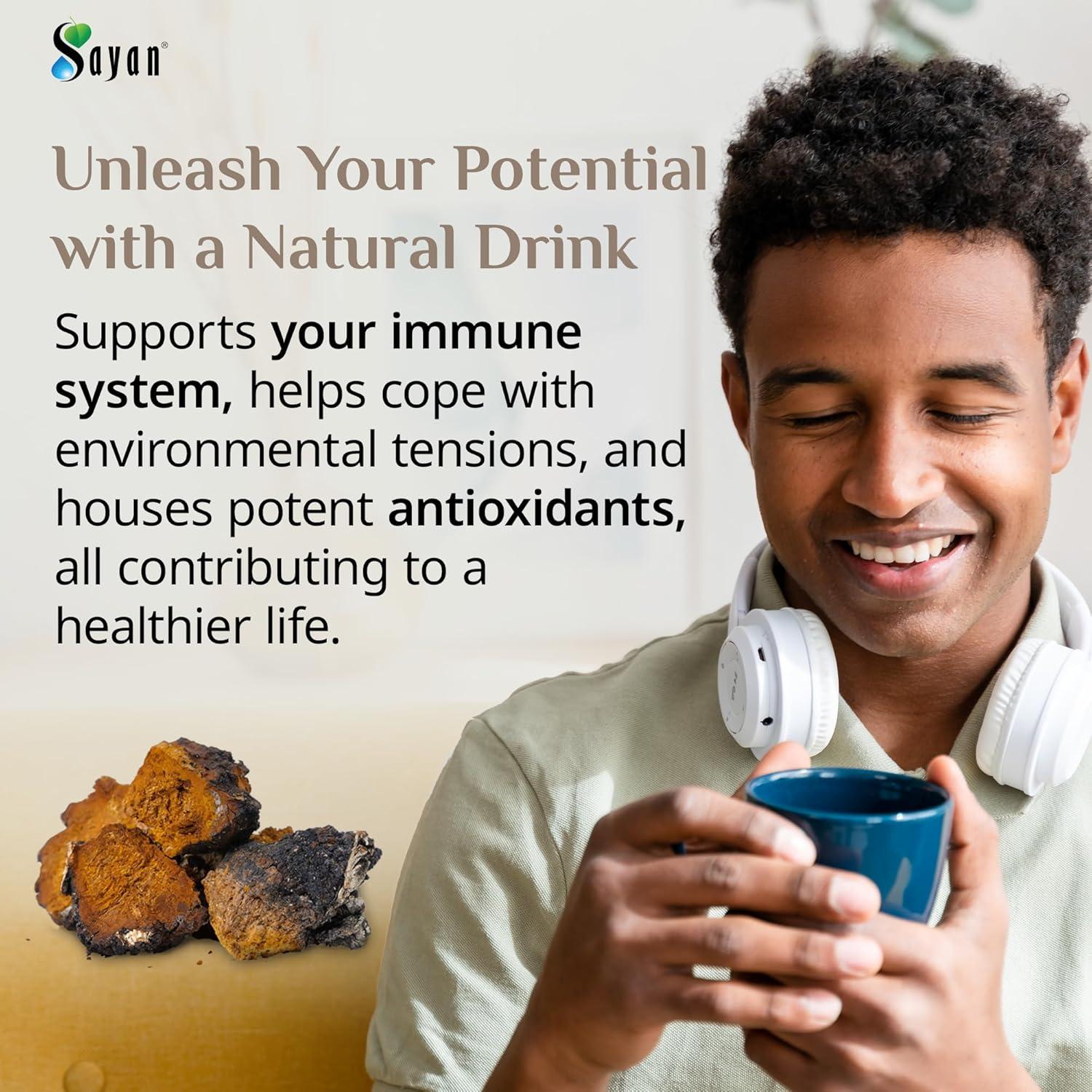 Trozos de Hongo Chaga Sayan 454 g - Té Antioxidante Premium