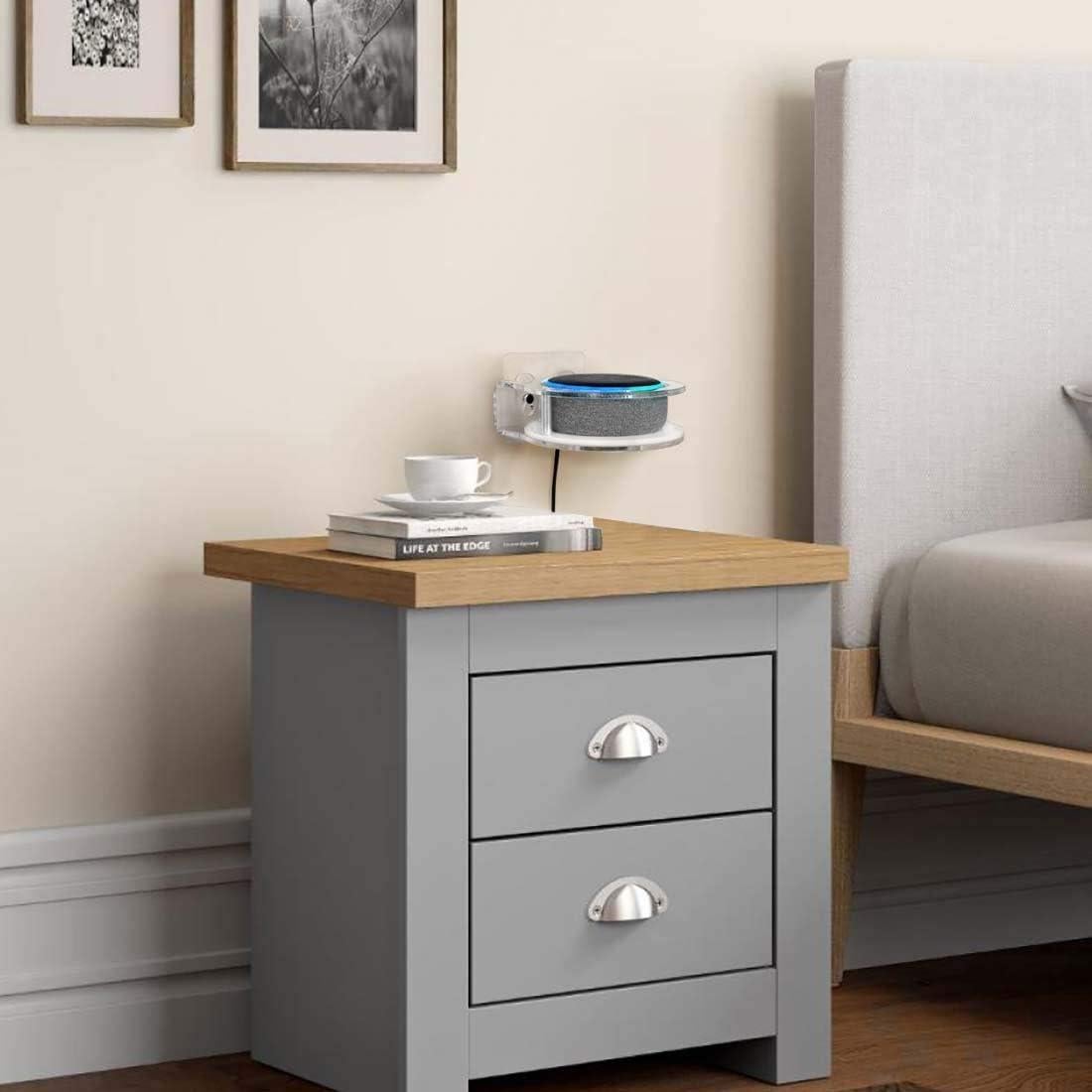 Soporte de Pared Acrílico Geekria para Echo Dot 3ra Gen Transparente