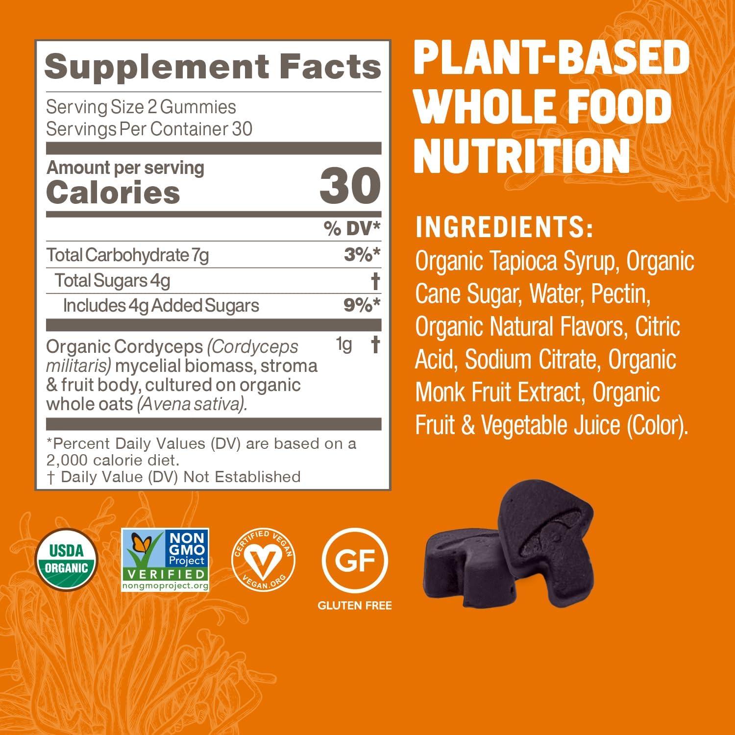 Gomitas de Superalimento Om Cordyceps 60 Unidades Energía