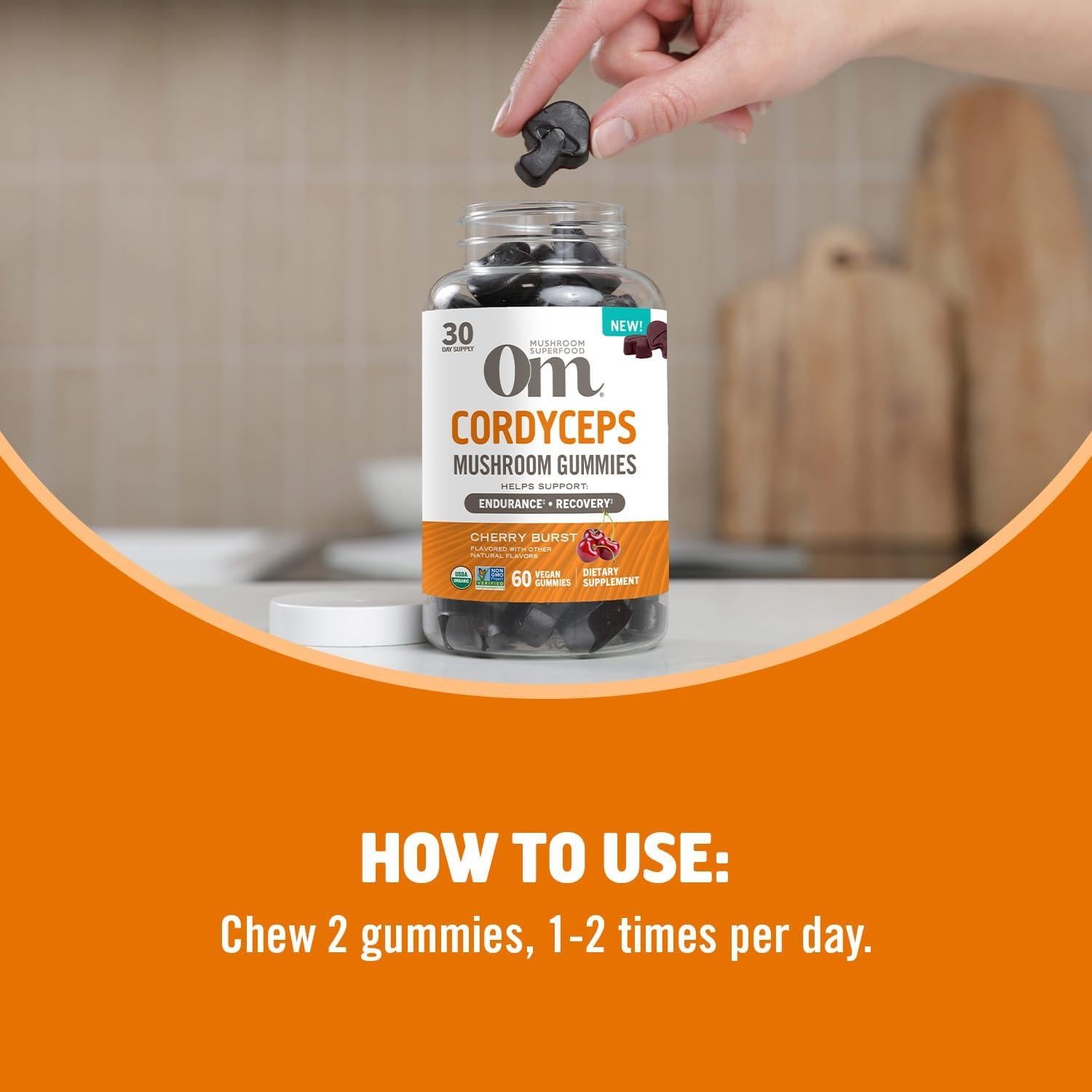 Gomitas de Superalimento Om Cordyceps 60 Unidades Energía