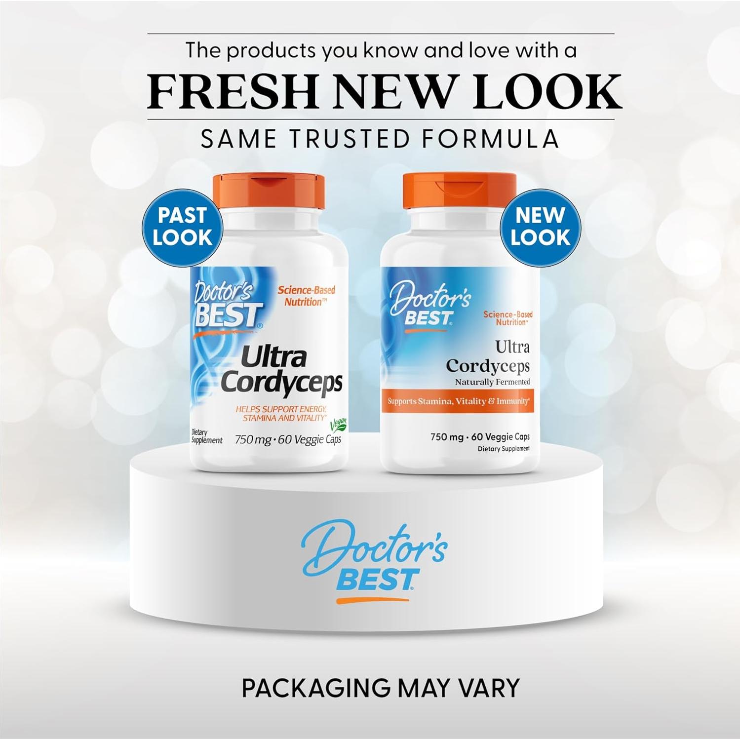 Ultra Cordyceps No-GMO Doctor's Best 60 Cápsulas Veganas