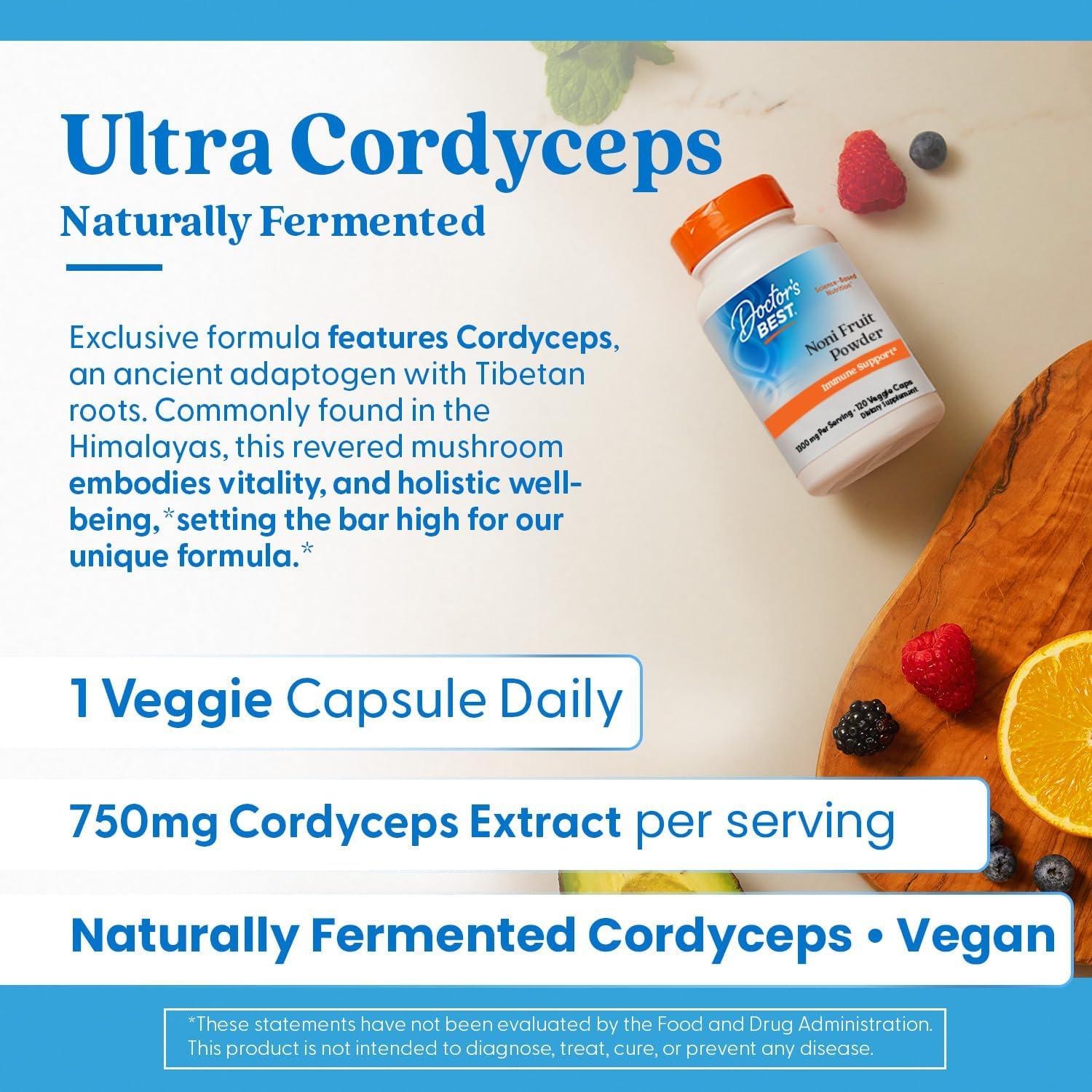 Ultra Cordyceps No-GMO Doctor's Best 60 Cápsulas Veganas