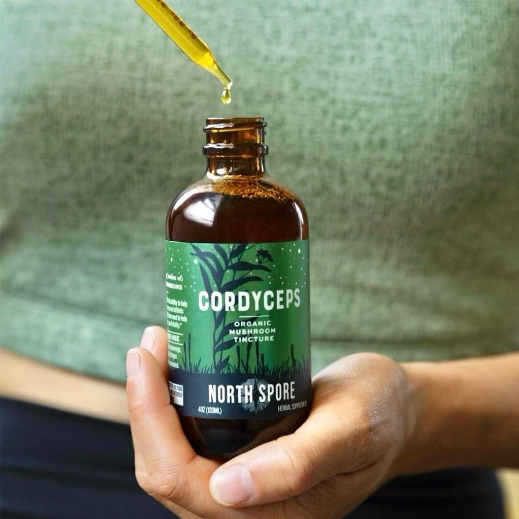 Tintura de Hongo Cordyceps Orgánico North Spore 118 ml - Energía y Vitalidad