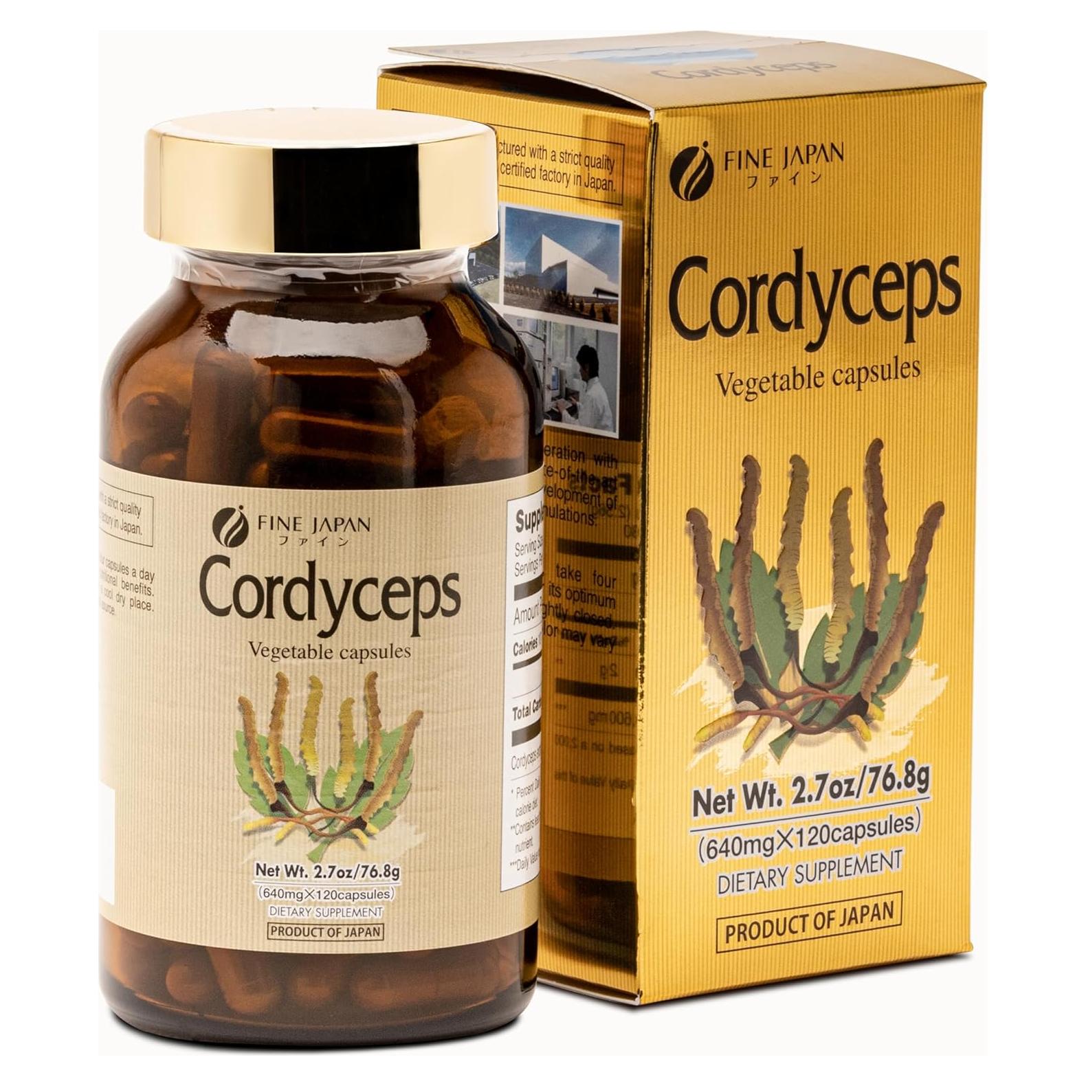 Cápsulas de Hongo Cordyceps FINE JAPAN 1000mg - 60 Unidades