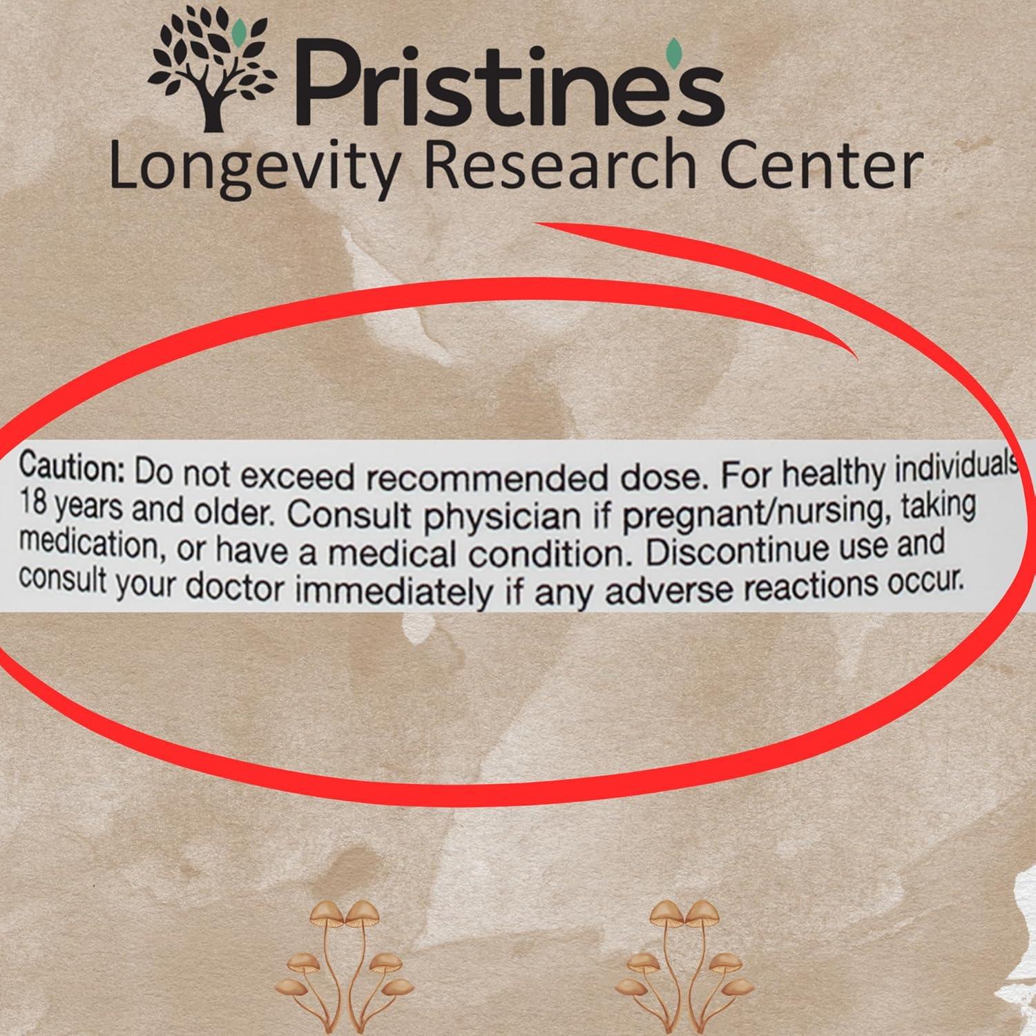 Cápsulas de Hongo Cordyceps PRISTINE 1000 mg - 60 Días