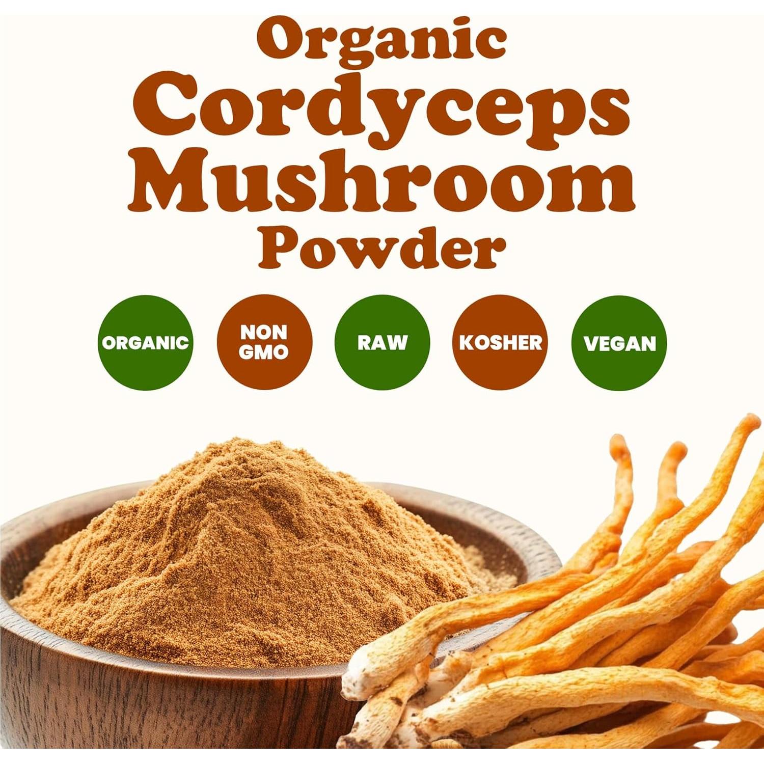 Polvo de Hongo Cordyceps Orgánico Food to Live 0.45 kg - Vegano