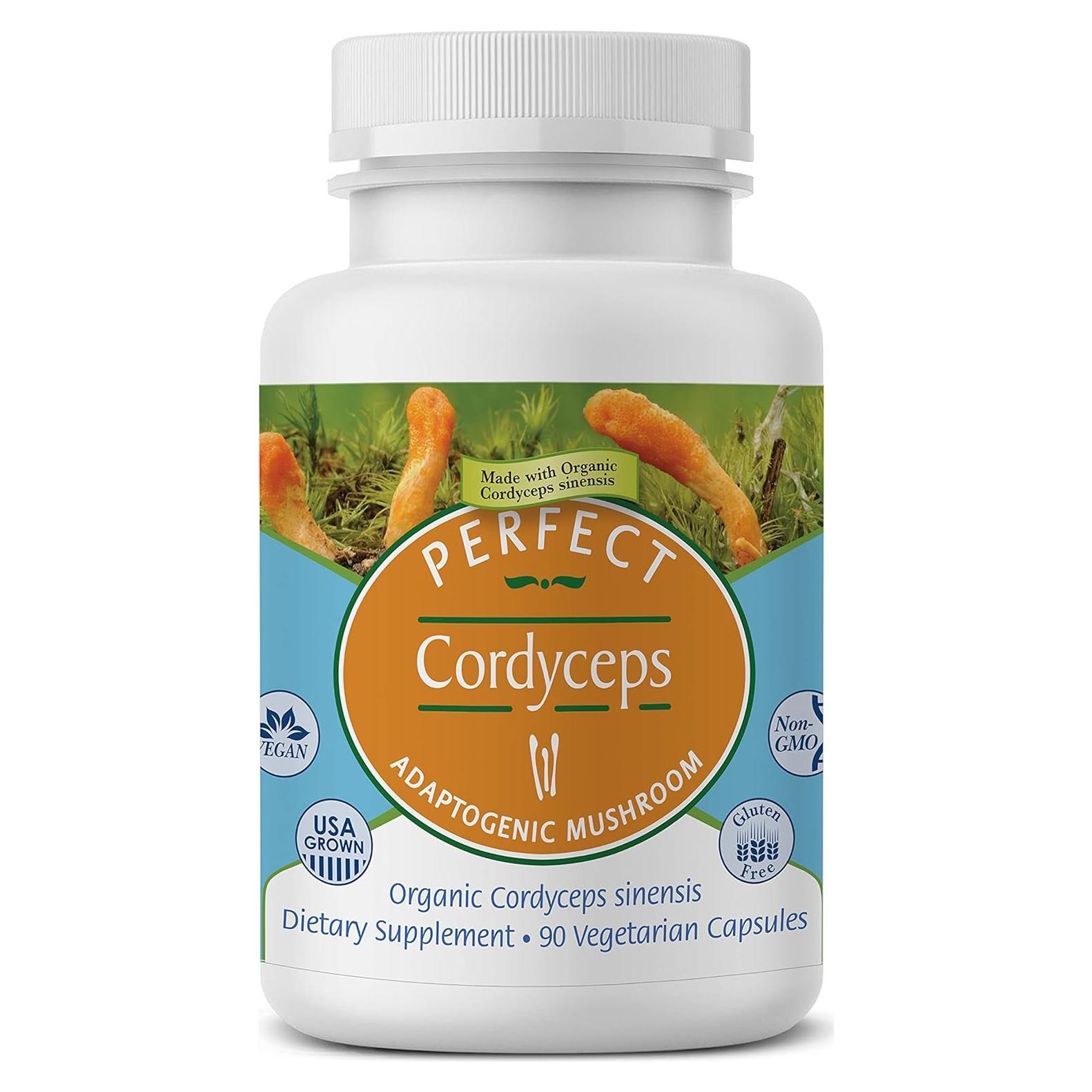 Suplemento Herbal Adaptogénico Perfecto Cordyceps 90 Cápsulas