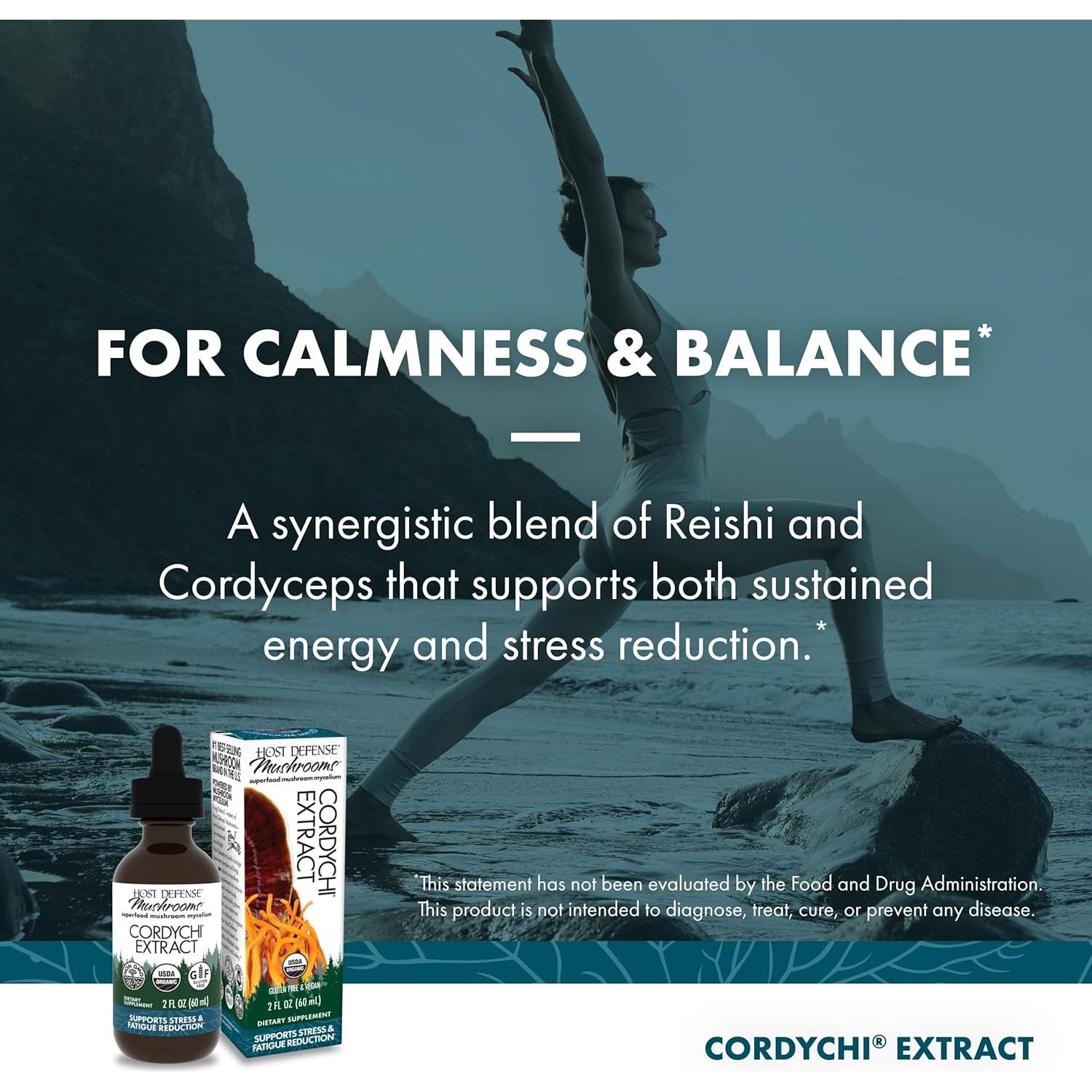 Extracto de CordyChi Host Defense 60 Porciones 59.87g