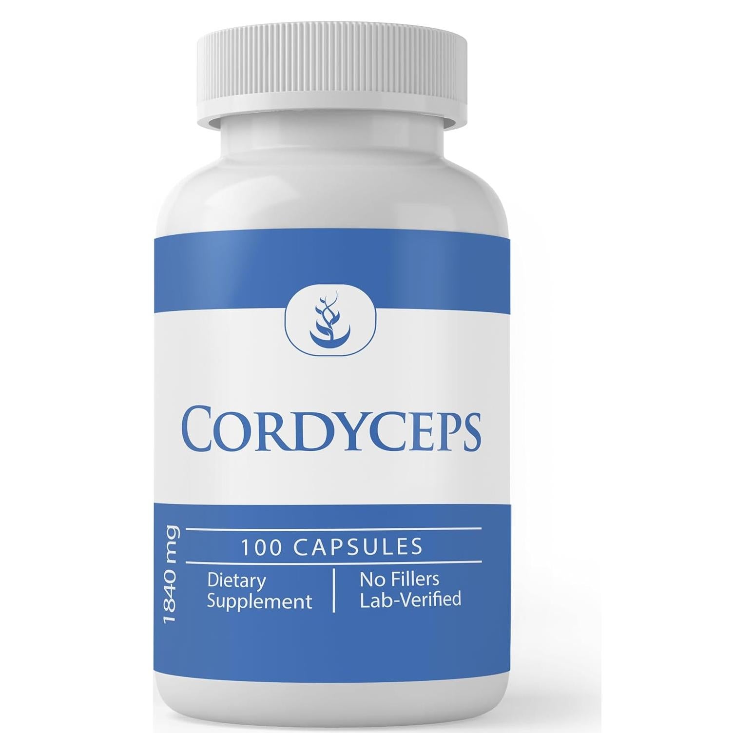 Cápsulas de Cordyceps 100% Puras Ingredientes Originales 100 Unidades