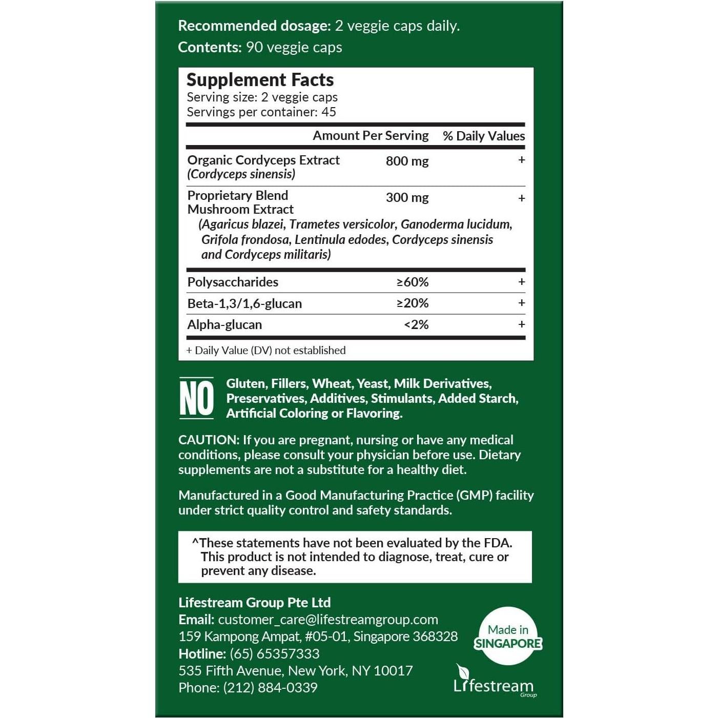 Suplemento Orgánico Cordyceps Ultra LABO Nutrition 108g