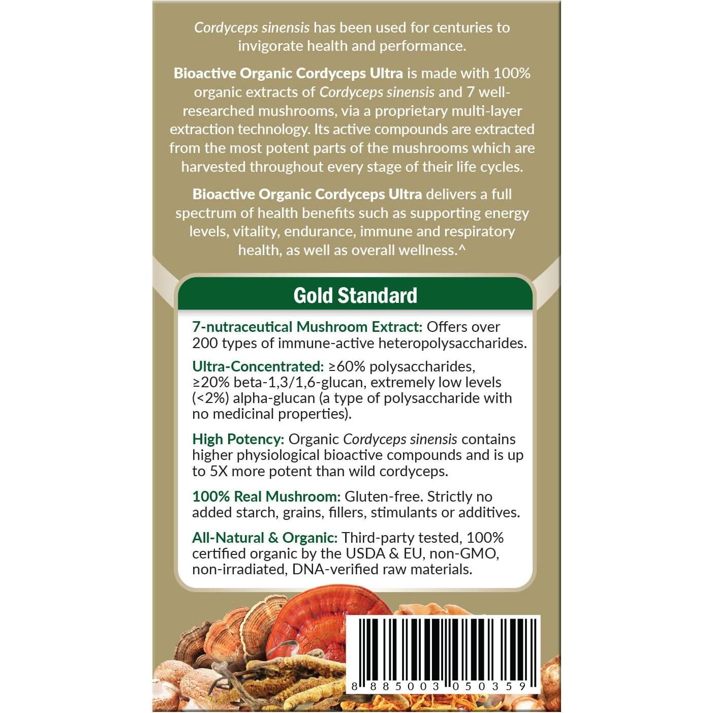 Suplemento Orgánico Cordyceps Ultra LABO Nutrition 108g