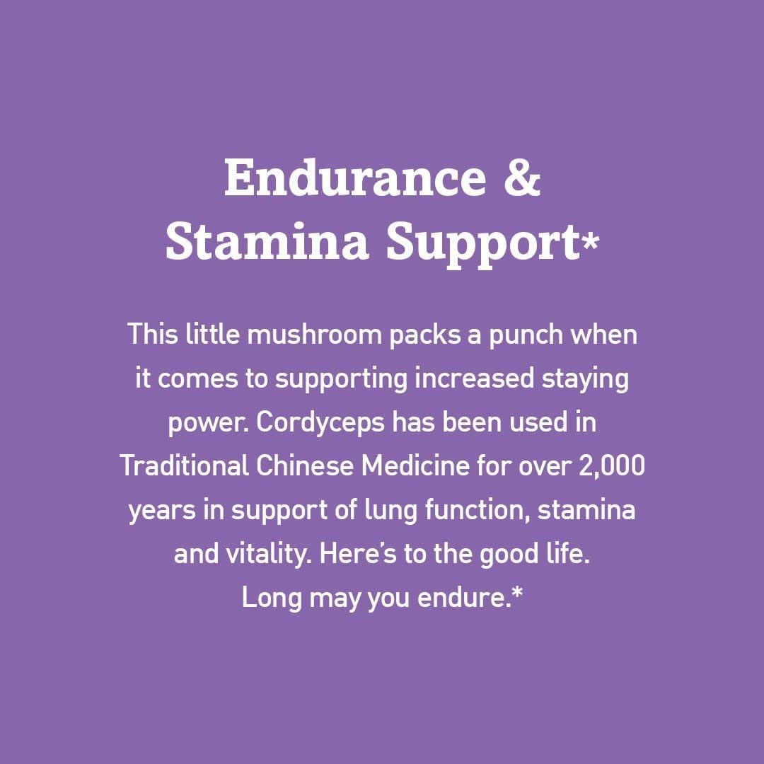 Suplemento Herbal Cordyceps Orgánico Oregon's Wild Harvest 60 Cápsulas