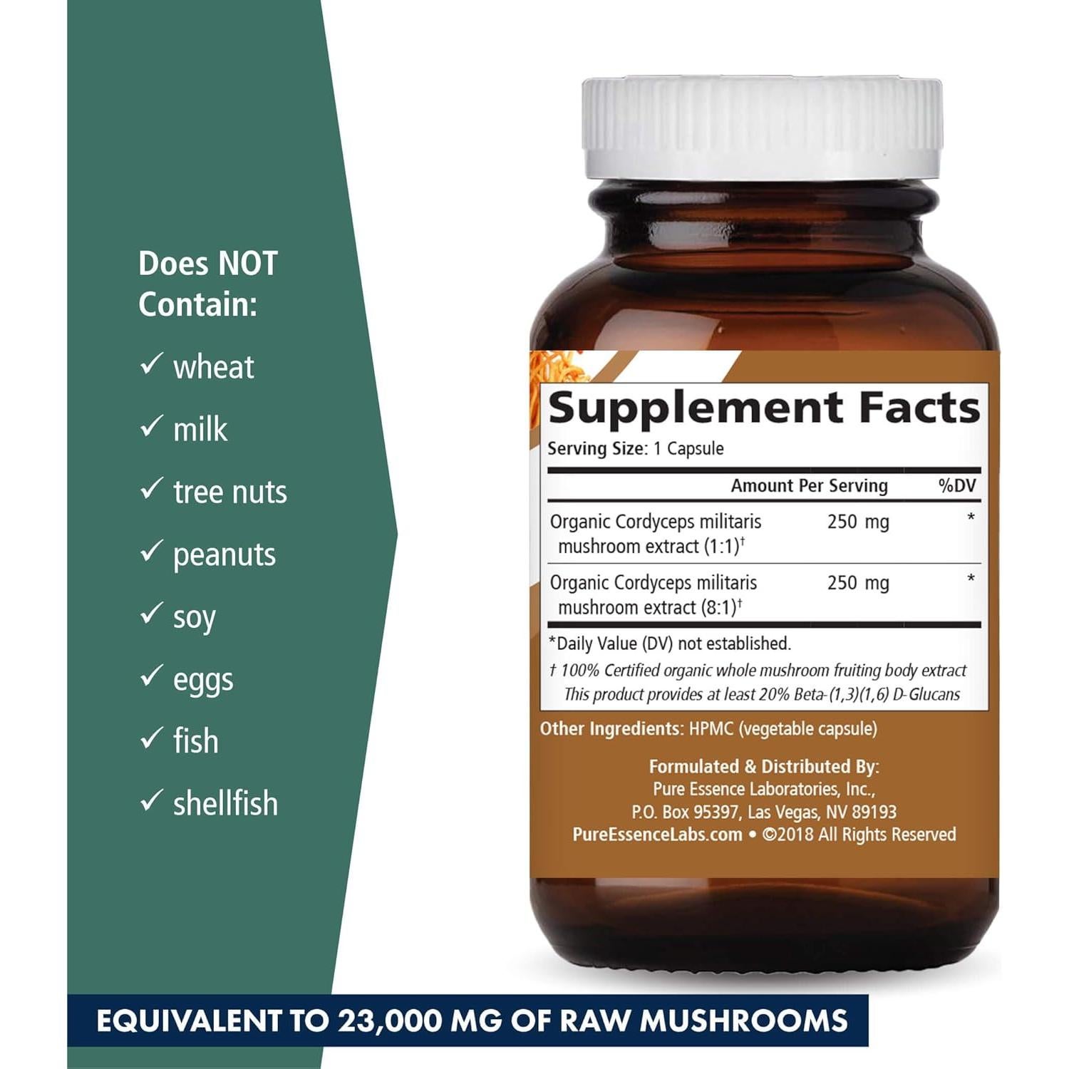 Suplemento de Hongo Cordyceps MyPure - 30 Cápsulas