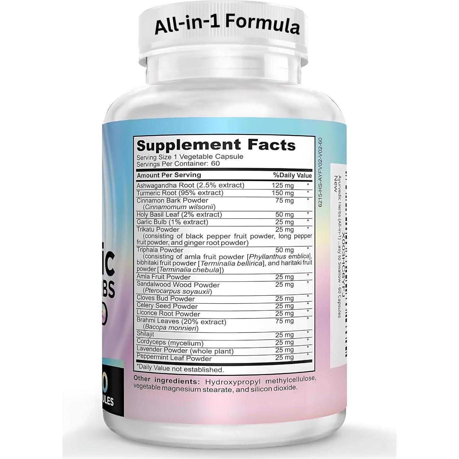 Suplemento Ayurvédico Natural Elevate - 60 Cápsulas para Bienestar