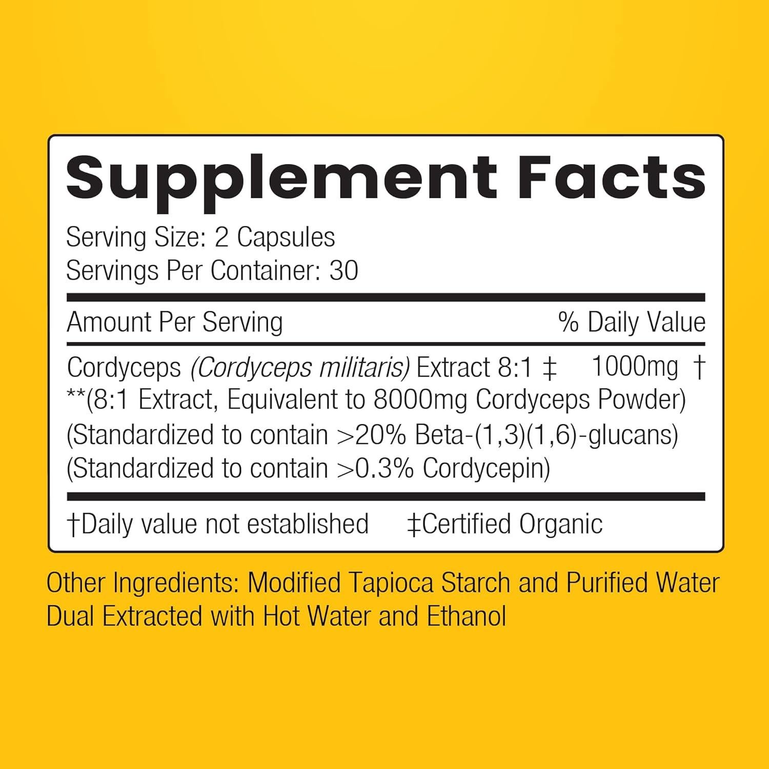 Cápsulas de Cordyceps ENCAPSULATE 60 Unidades - Extracto Orgánico 8:1