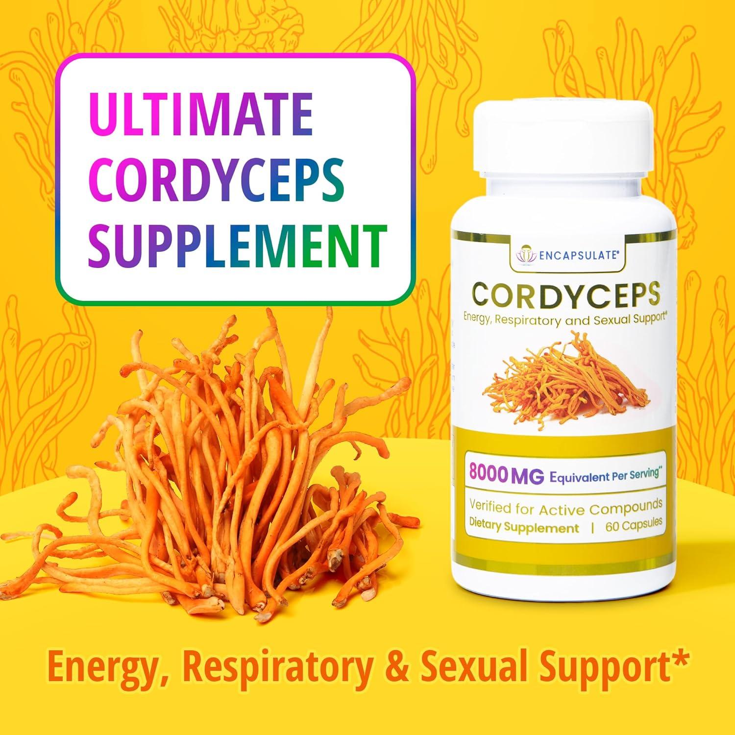 Cápsulas de Cordyceps ENCAPSULATE 60 Unidades - Extracto Orgánico 8:1