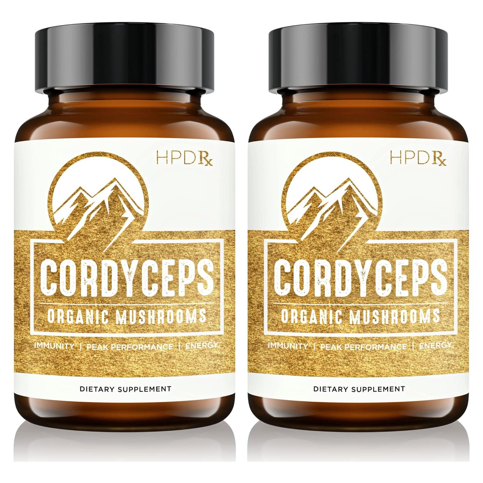 Suplemento de Cordyceps Orgánico HPD Rx 2250 mg 240 Cápsulas
