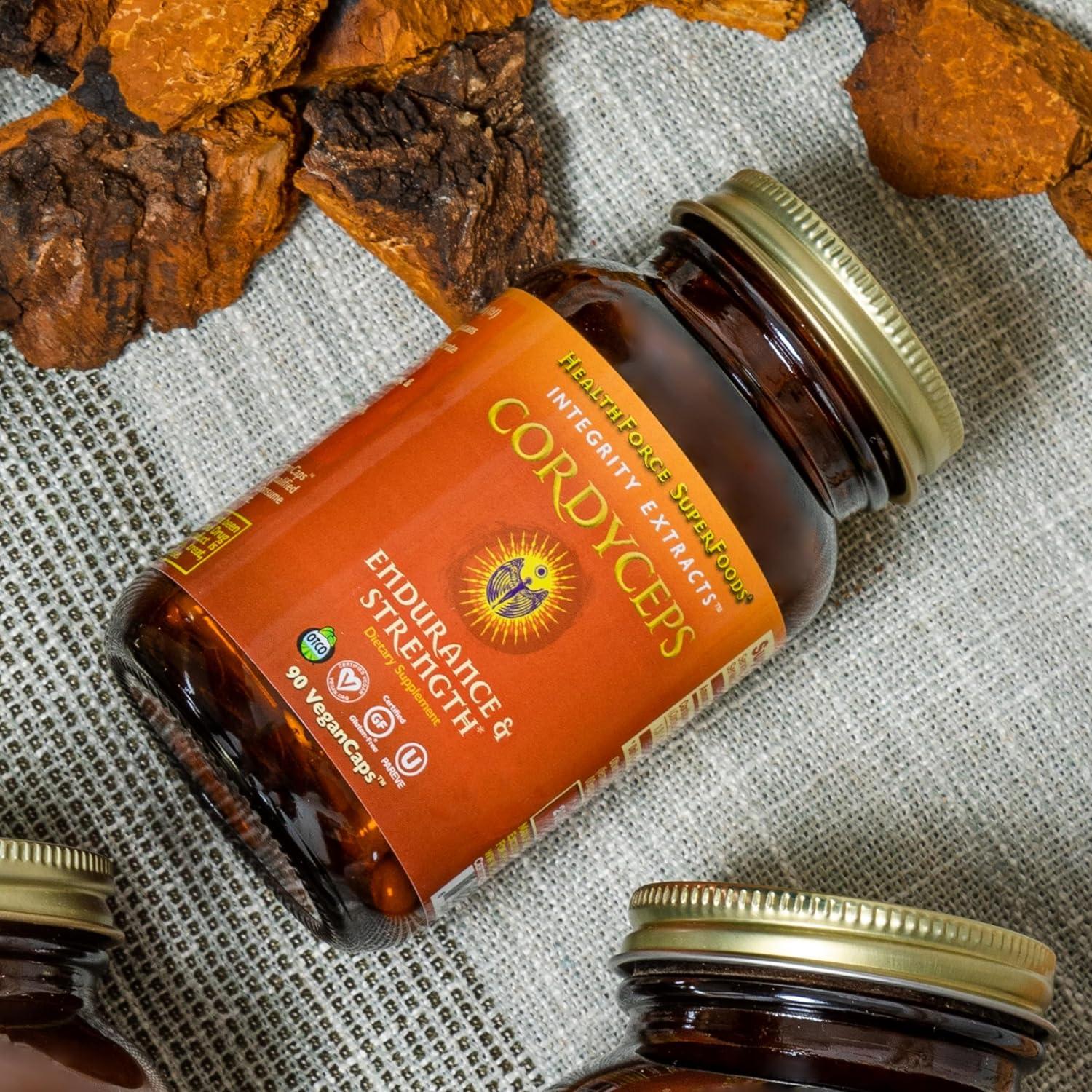 Cápsulas de Cordyceps HealthForce SuperFoods - 90 Veganas